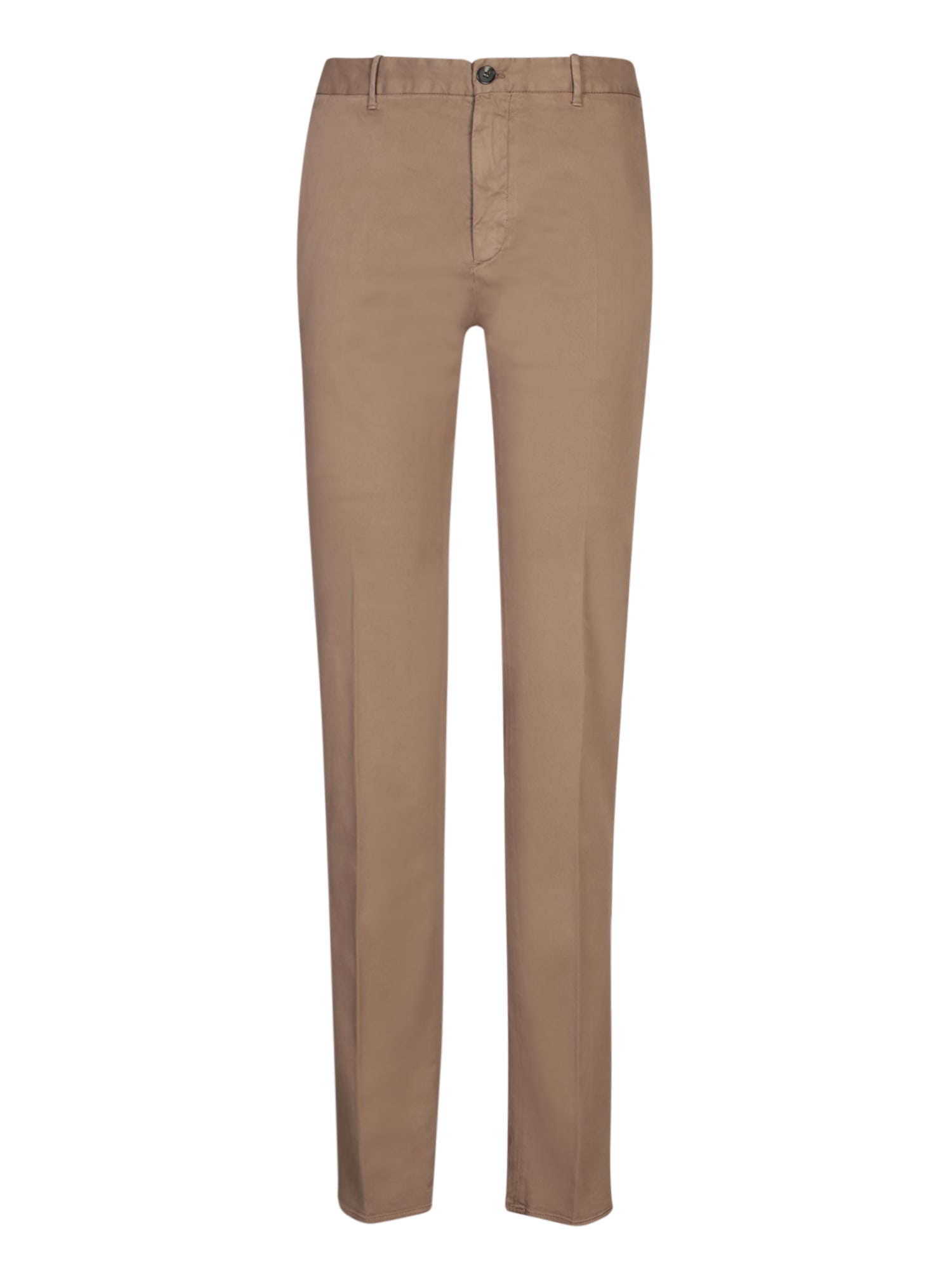 Shop Incotex Beige Cotton Slim Fit Pants