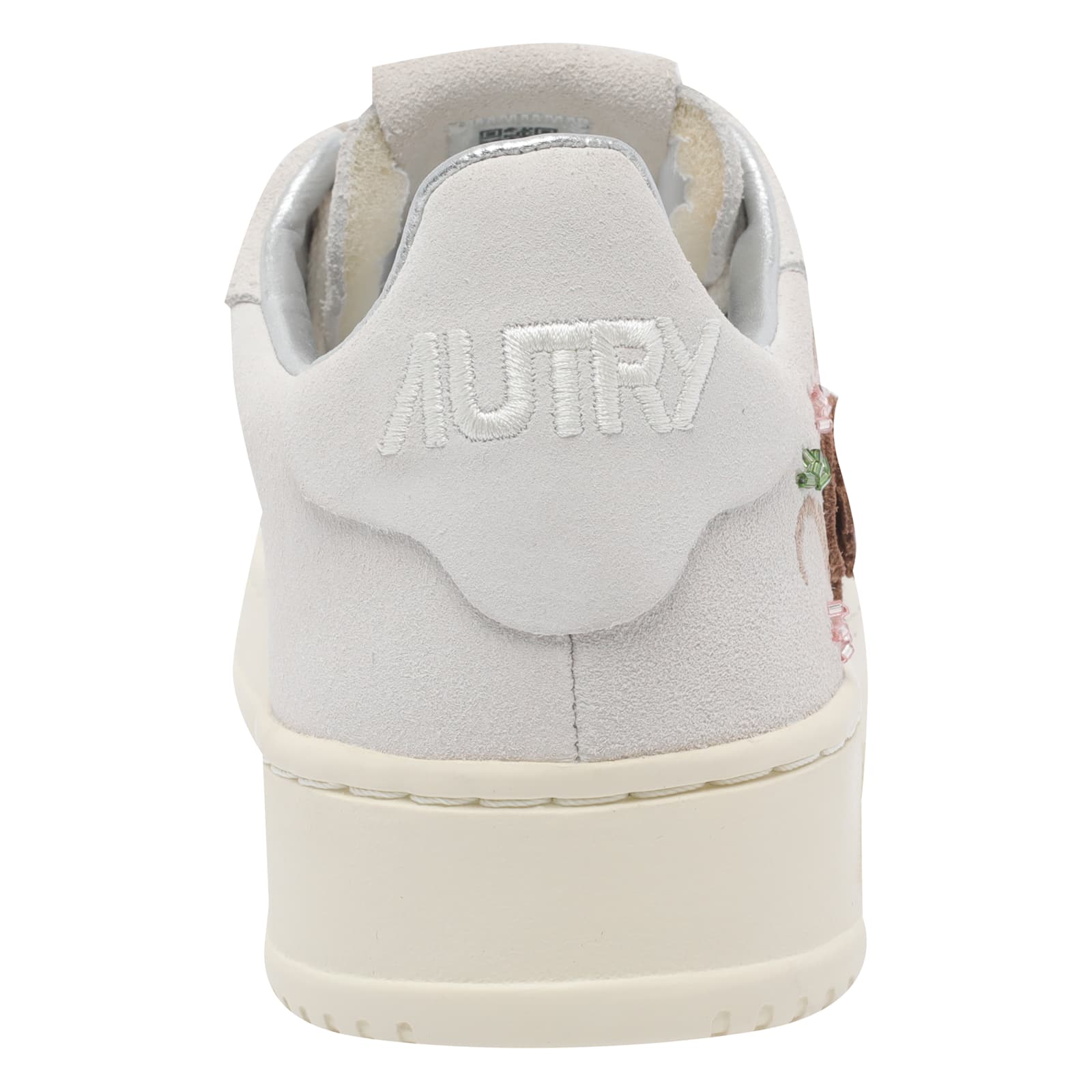 Autry Dallas Floral Suede Low Sneakers In Neutral