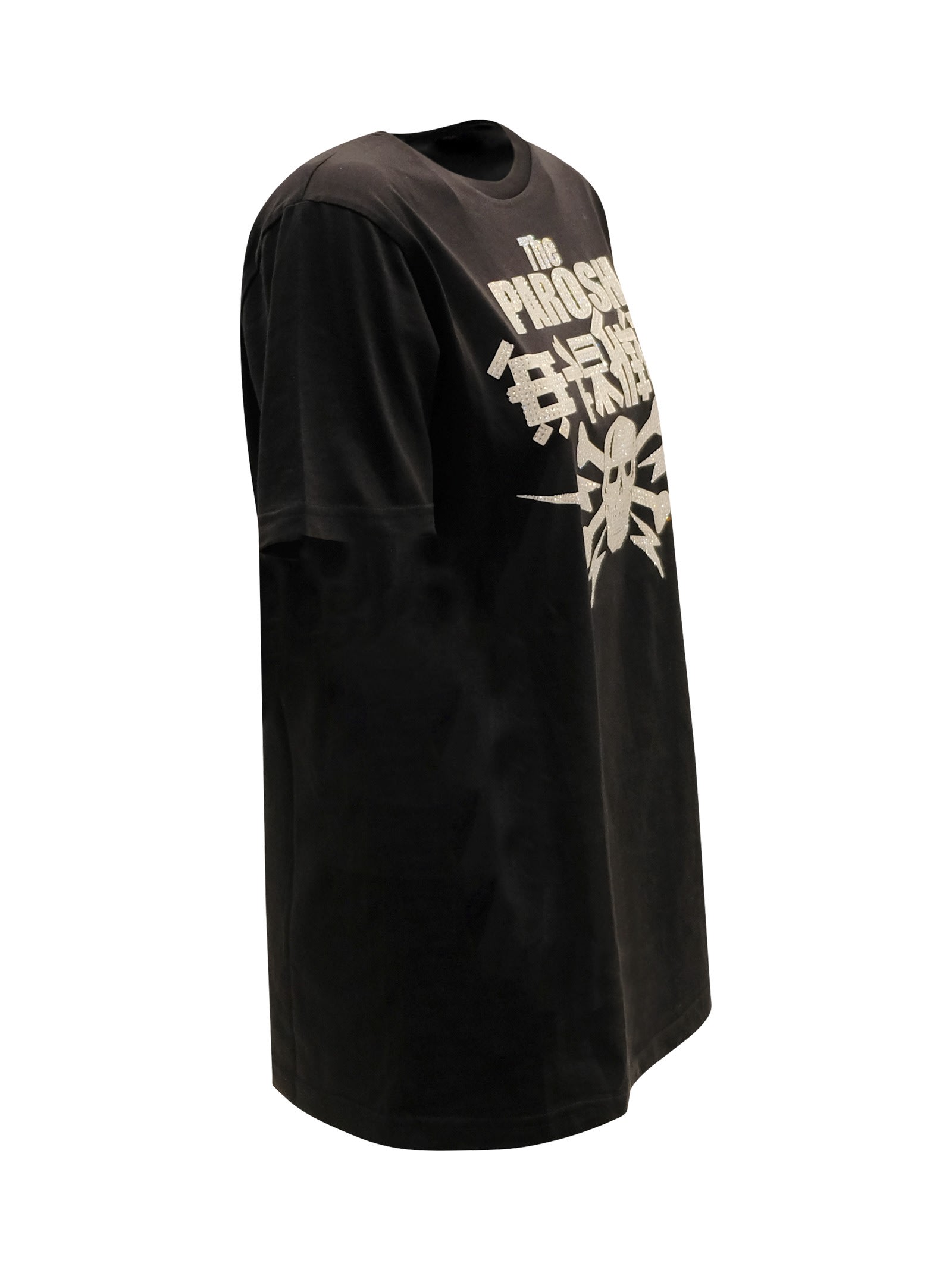 P.A.R.O.S.H PAROSH CULMINE BLACK COTTON T-SHIRT