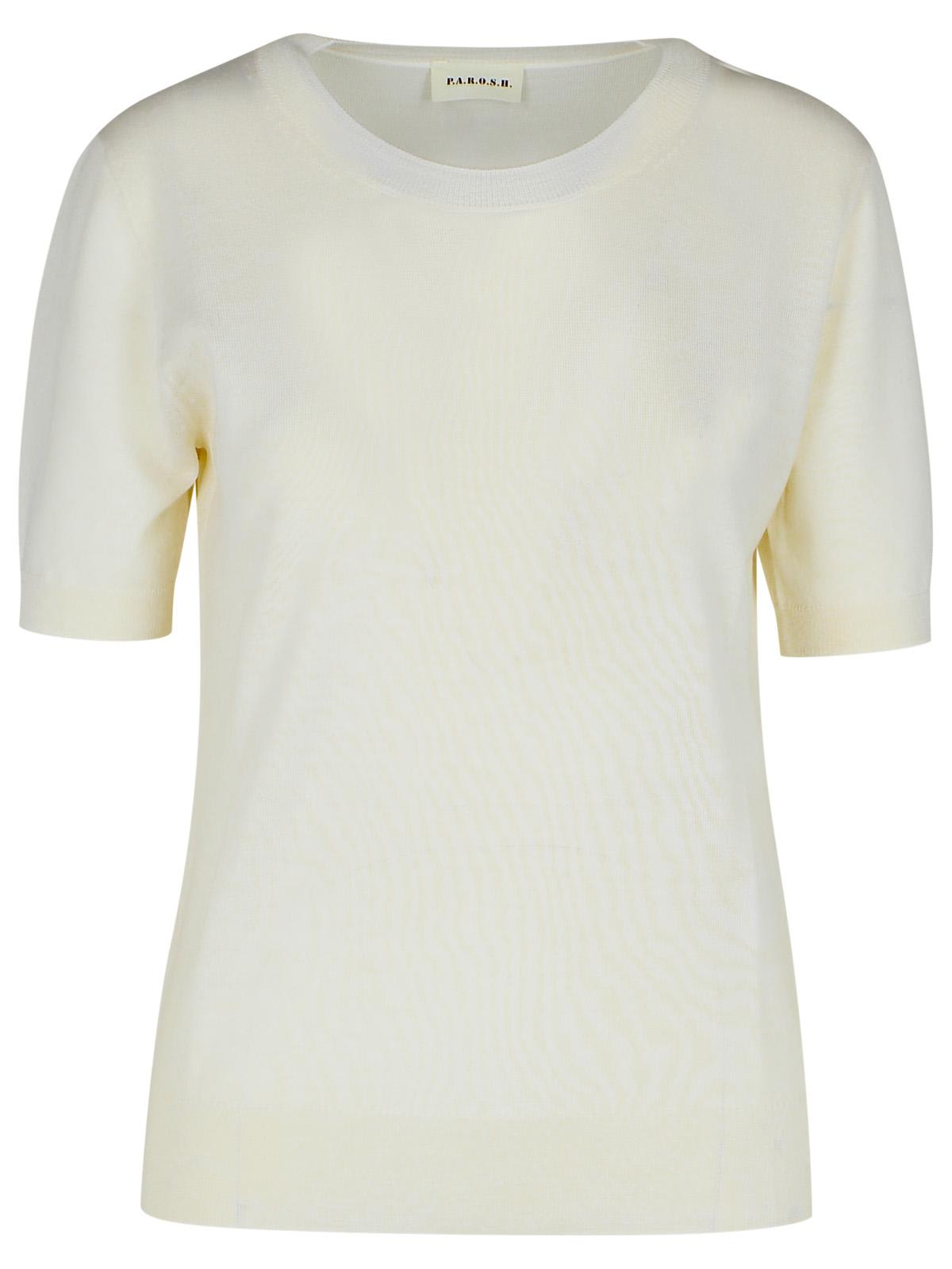 Parosh linfa Cream Wool Blend Sweater