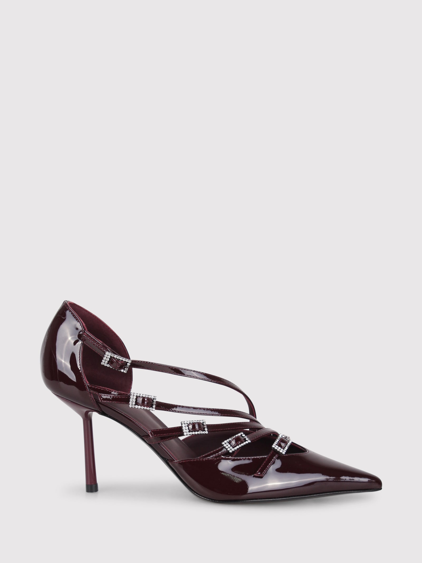 Shop Le Silla Scarlet Leather Pumps