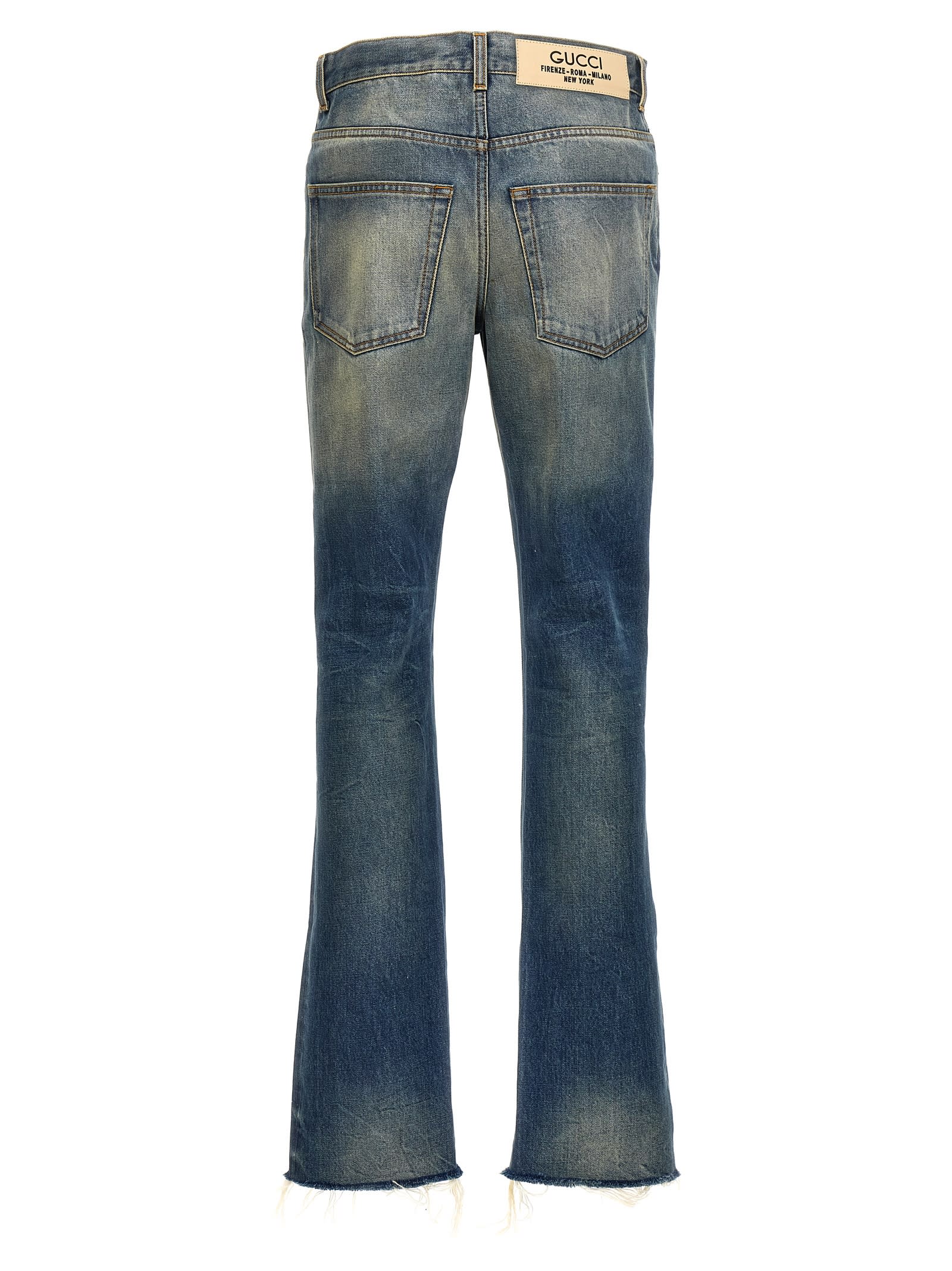 Shop Gucci 54 Jeans In Blue