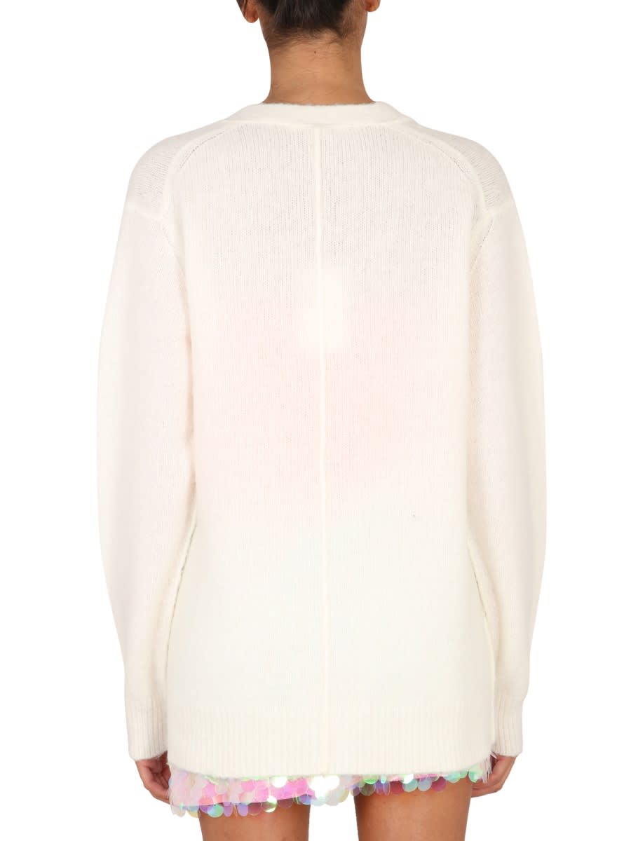 Shop Helmut Lang Oversized Cardigan In White
