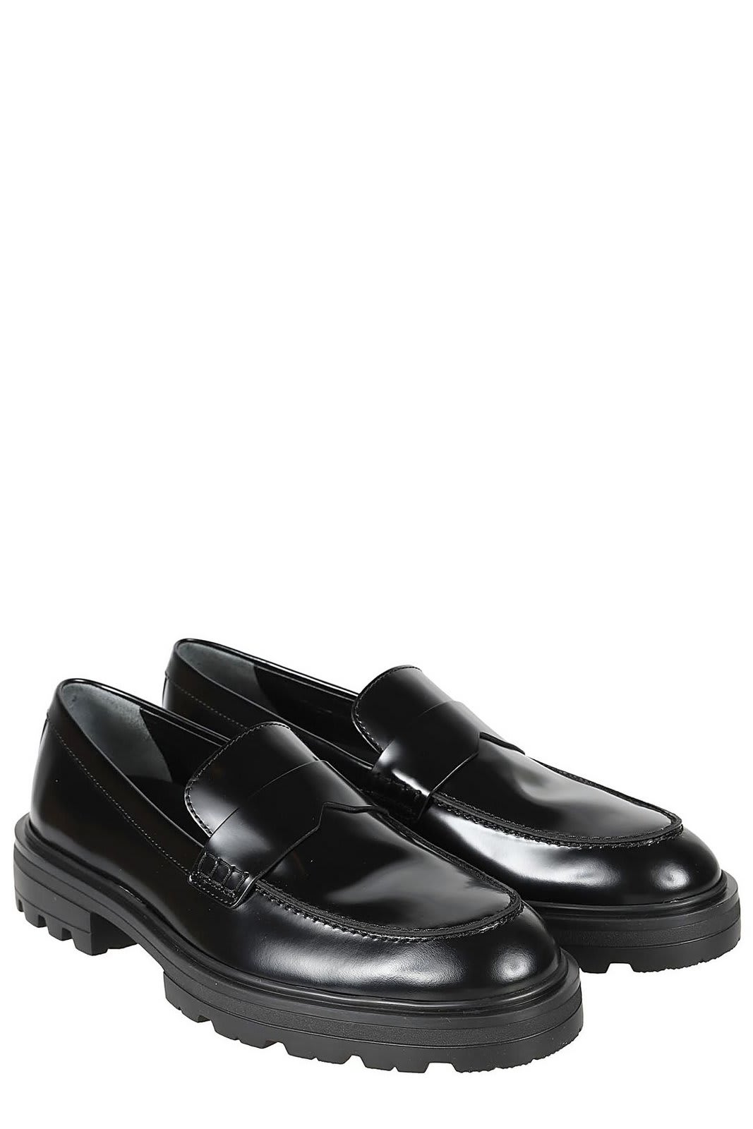 Shop Hogan H673 Loafers In B999