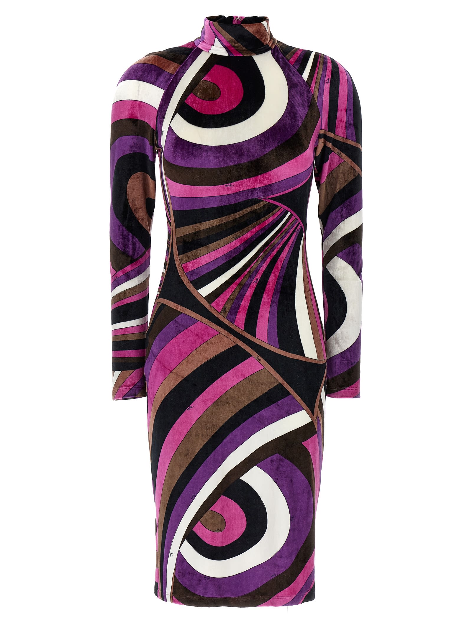 Shop Pucci Iride Chenille Dress In Multicolor