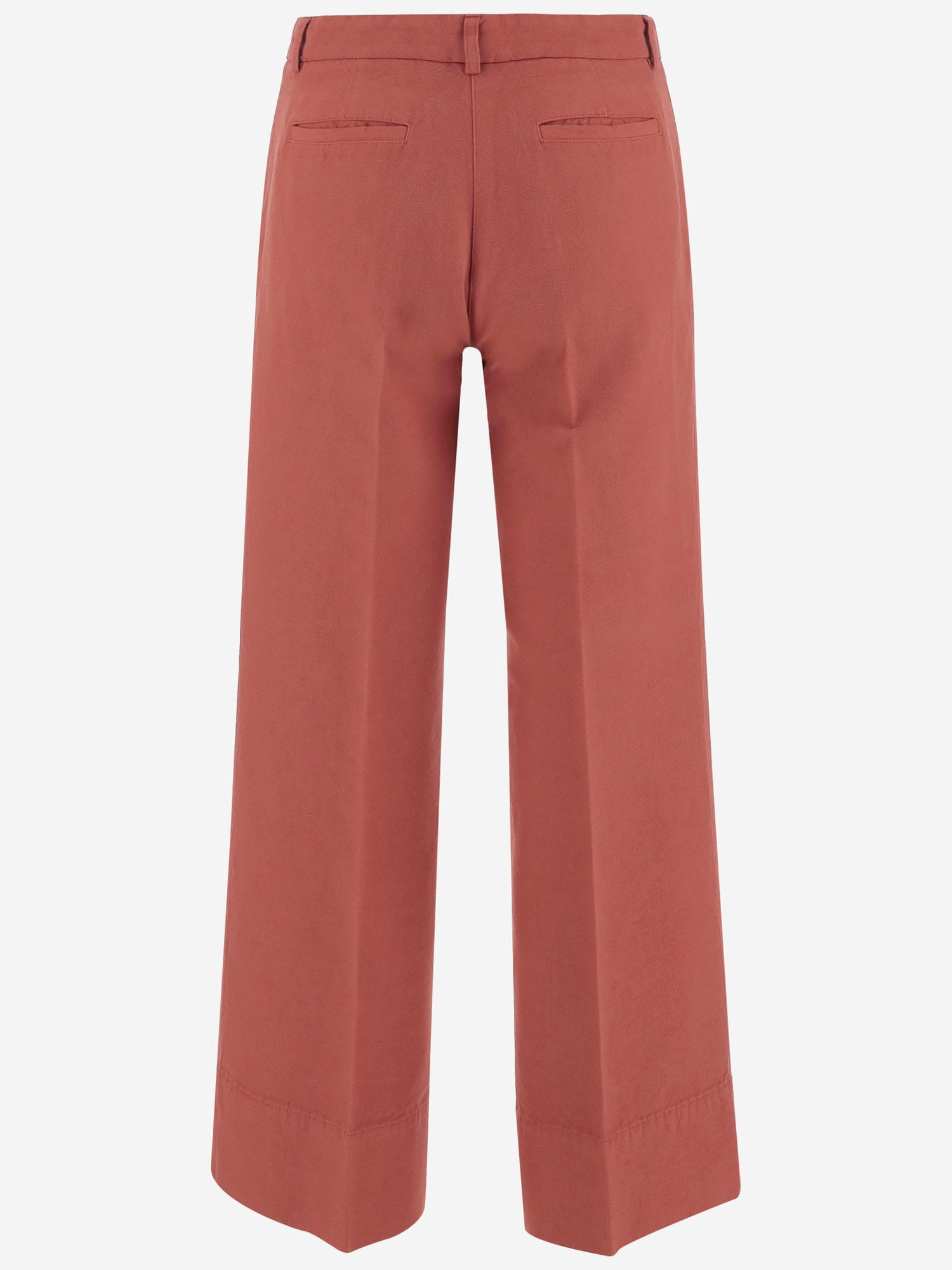 Shop Ql2 Linen And Cotton Pants In Orange