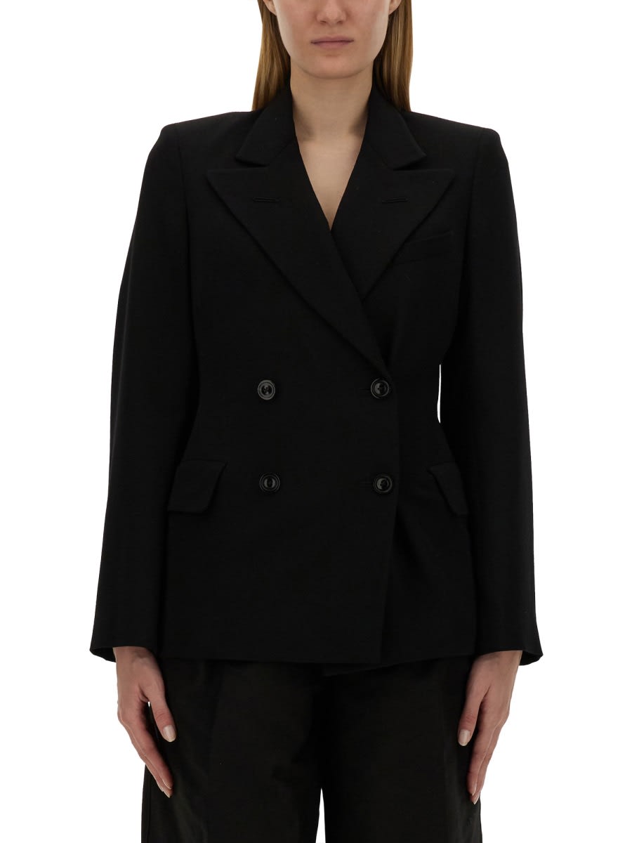 Shop Maison Margiela Double-breasted Jacket In Black