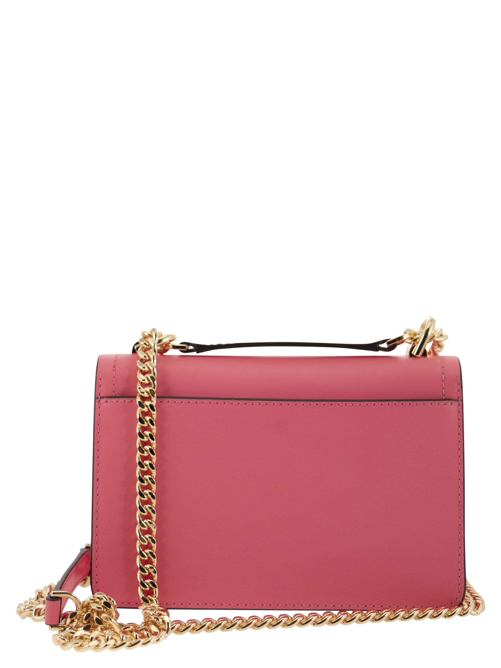Shop Michael Kors Heather Extra-small Leather Shoulder Bag In Pink