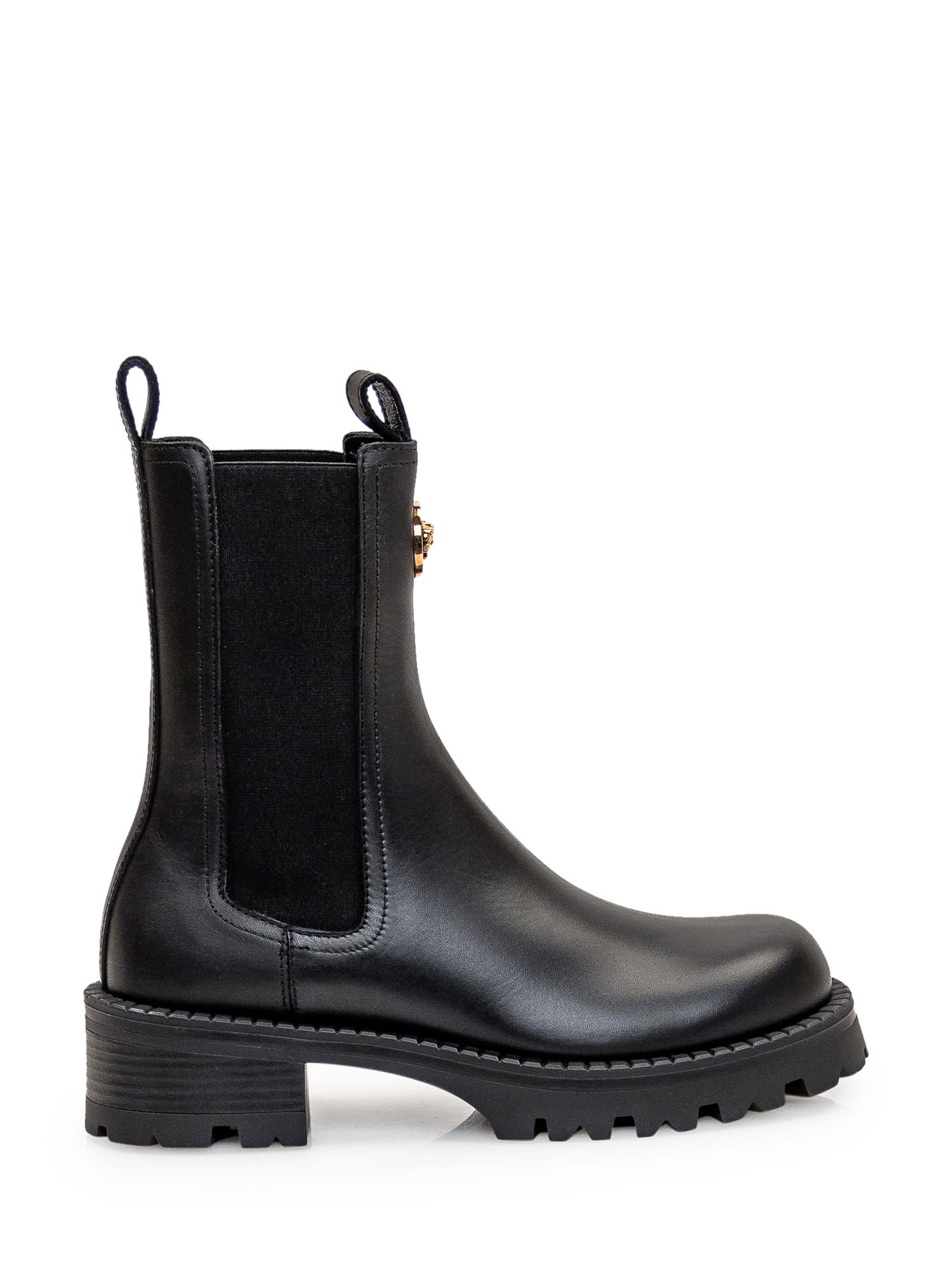 Shop Versace Chelsea Vagabond Boot In Black