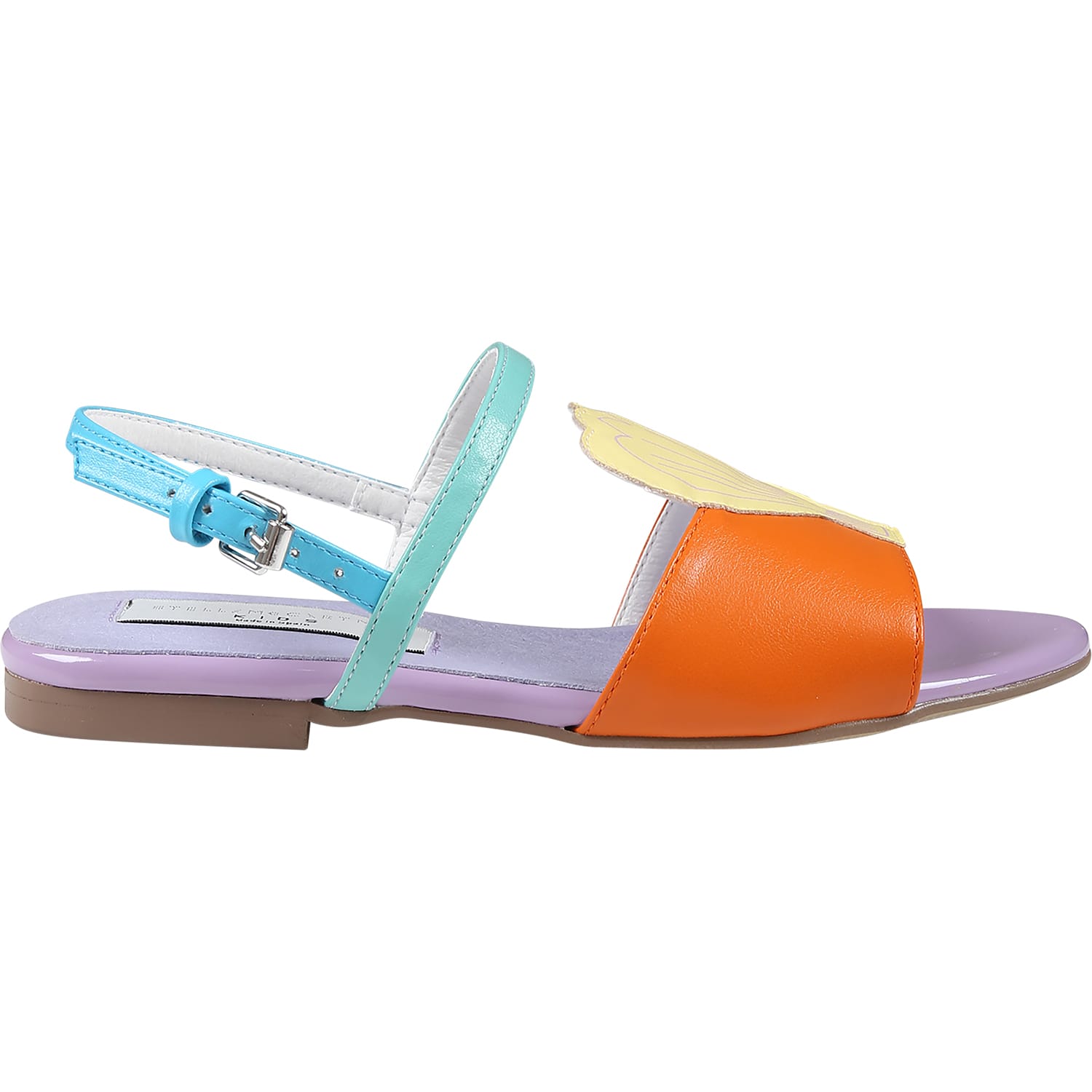 Shop Stella Mccartney Multicolor Sandals For Girl With Seashell