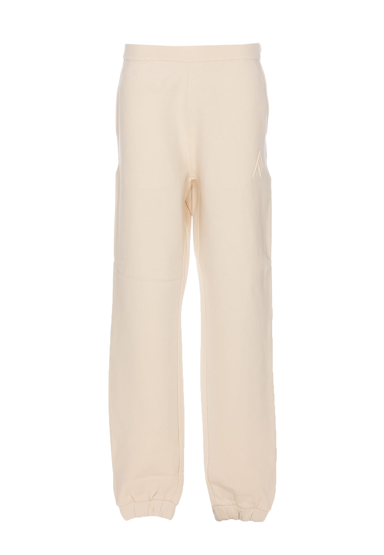 Attico Straight Trousers With Elastic Cuffs And Waistband In White