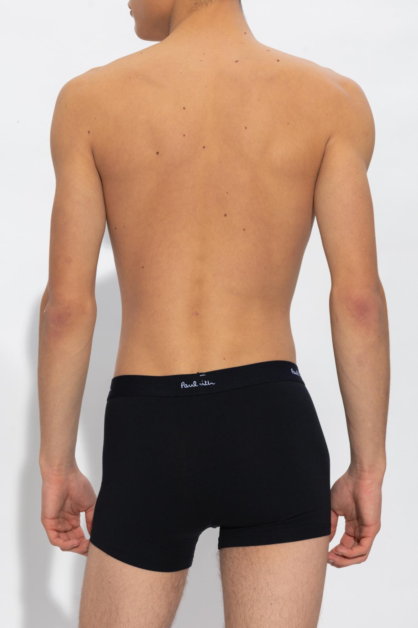 Shop Paul Smith Branded Boxers 3-pack In Black