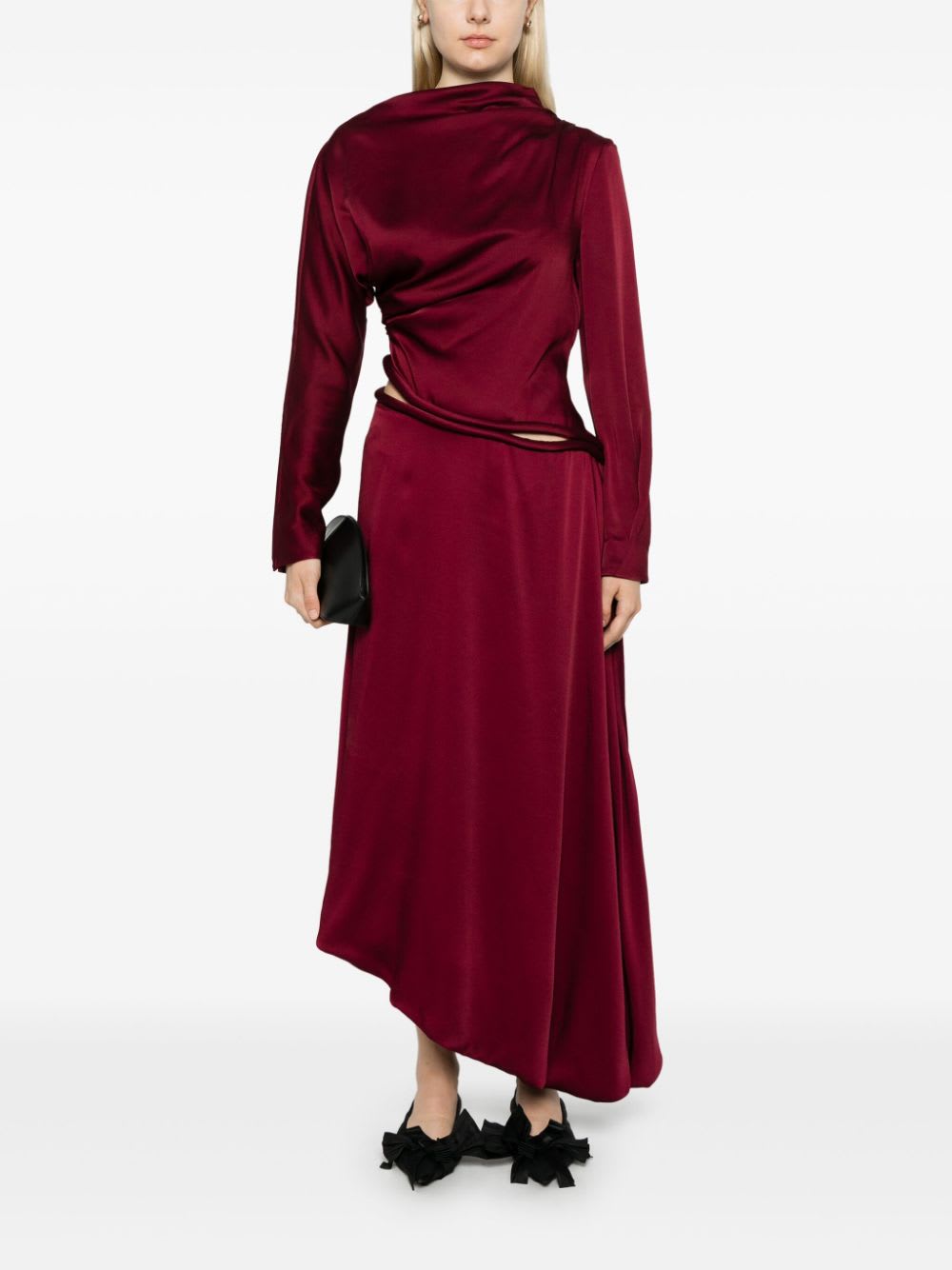 Shop Victoria Beckham Midi Dress In Red