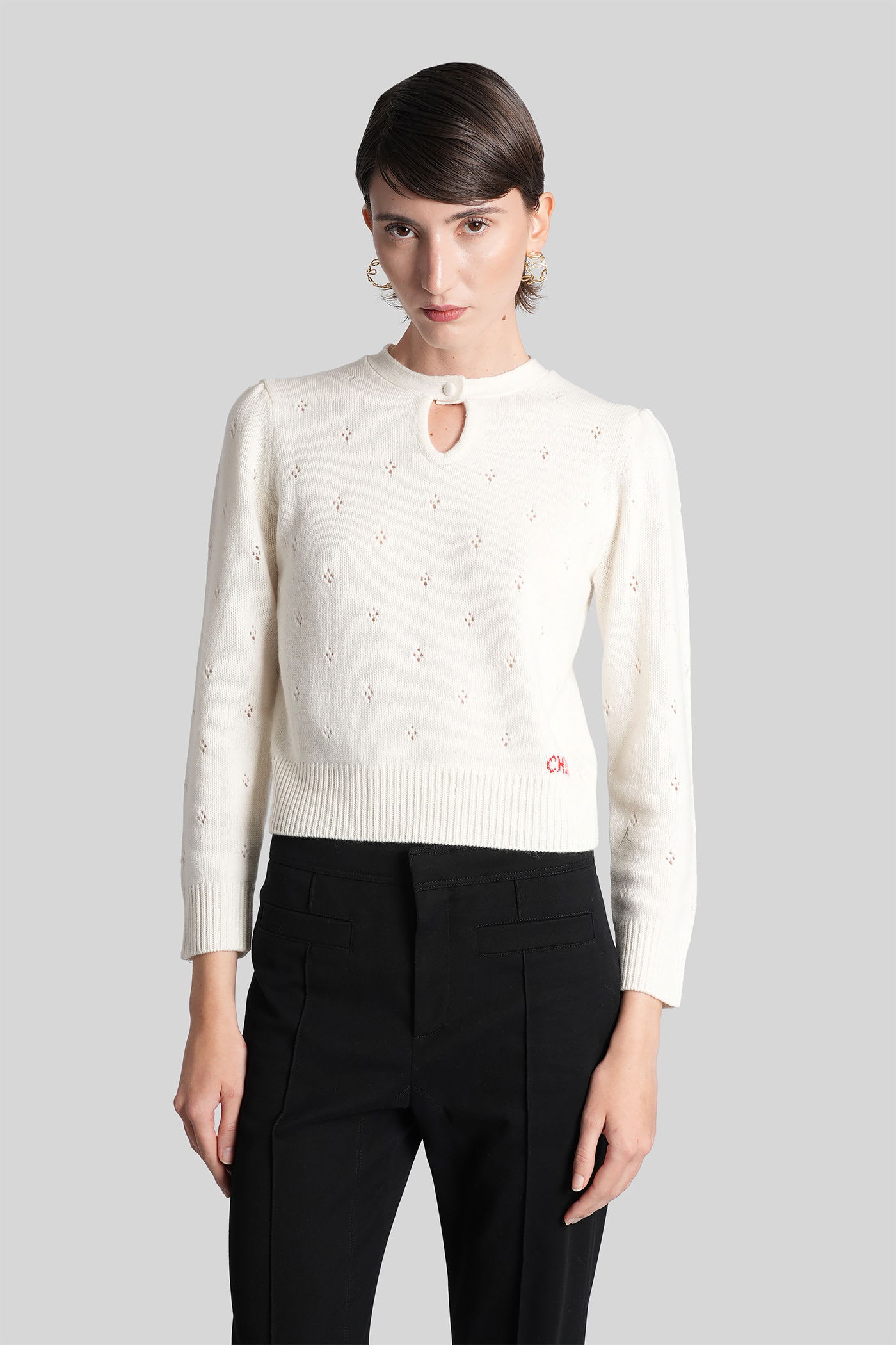 Chloé Chloe Women Wool And Cashmere Sweater In White
