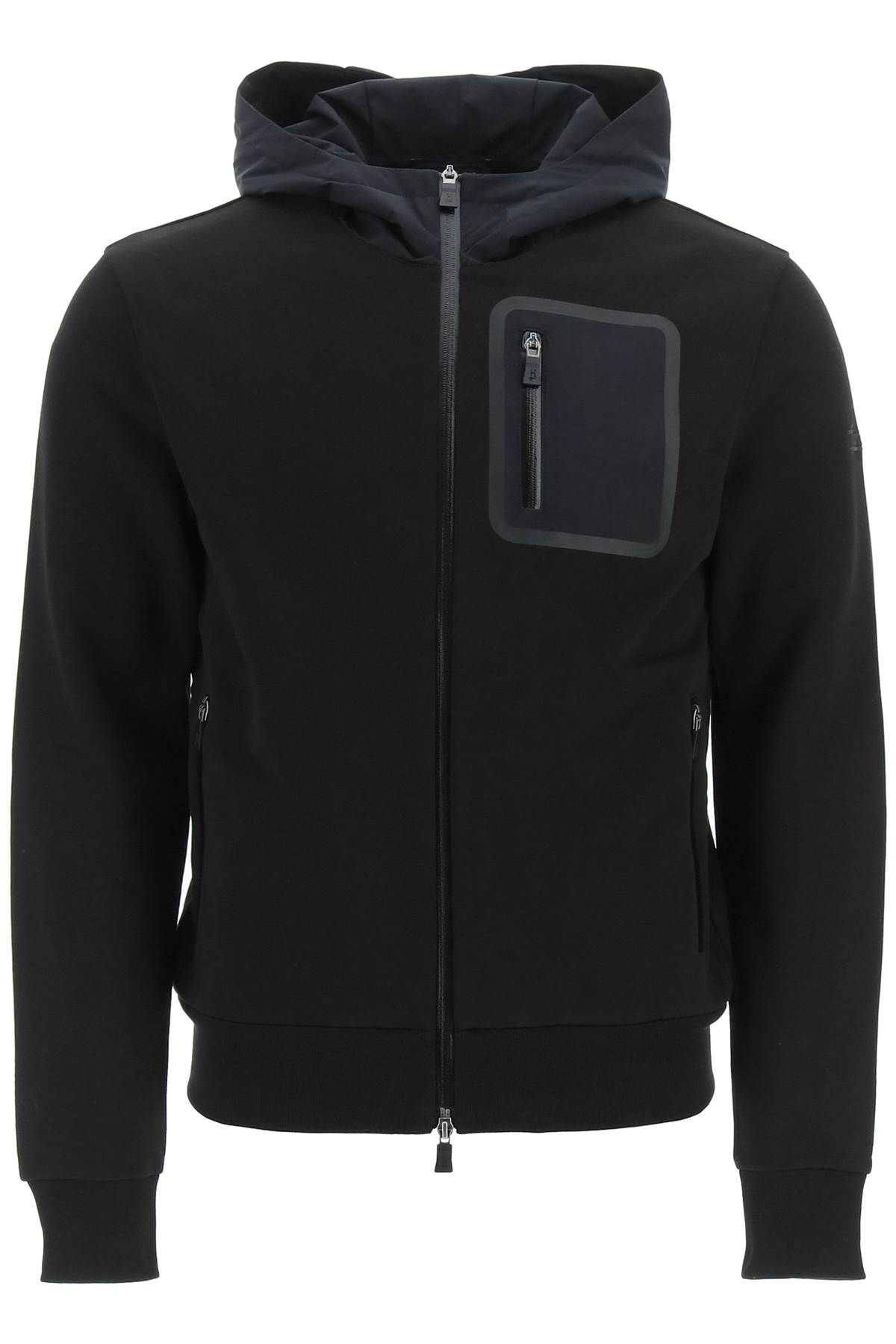 Herno Laminar Cotton Hoodie With Zip