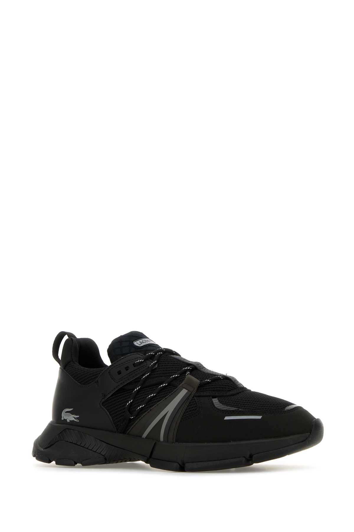 Lacoste Mesh Upper Sneakers With Pull Tab And Rubber Sole In 02h