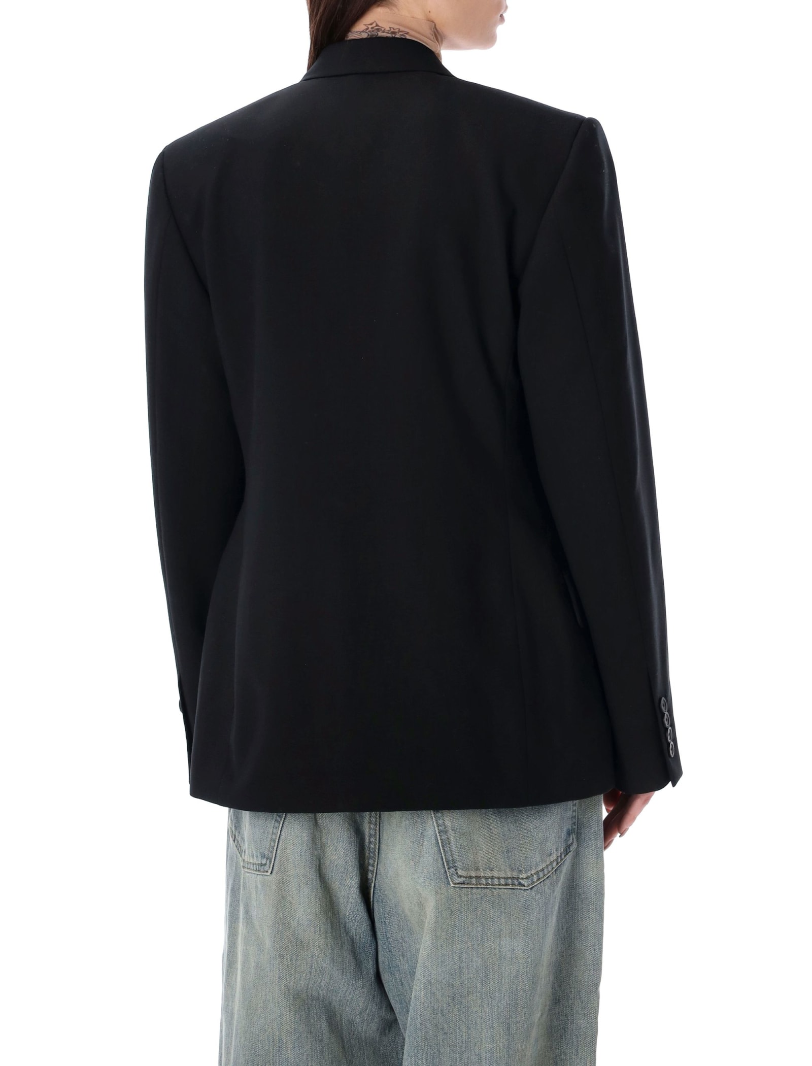 Balenciaga Standard Single-breasted Tailored Blazer In Black In Black