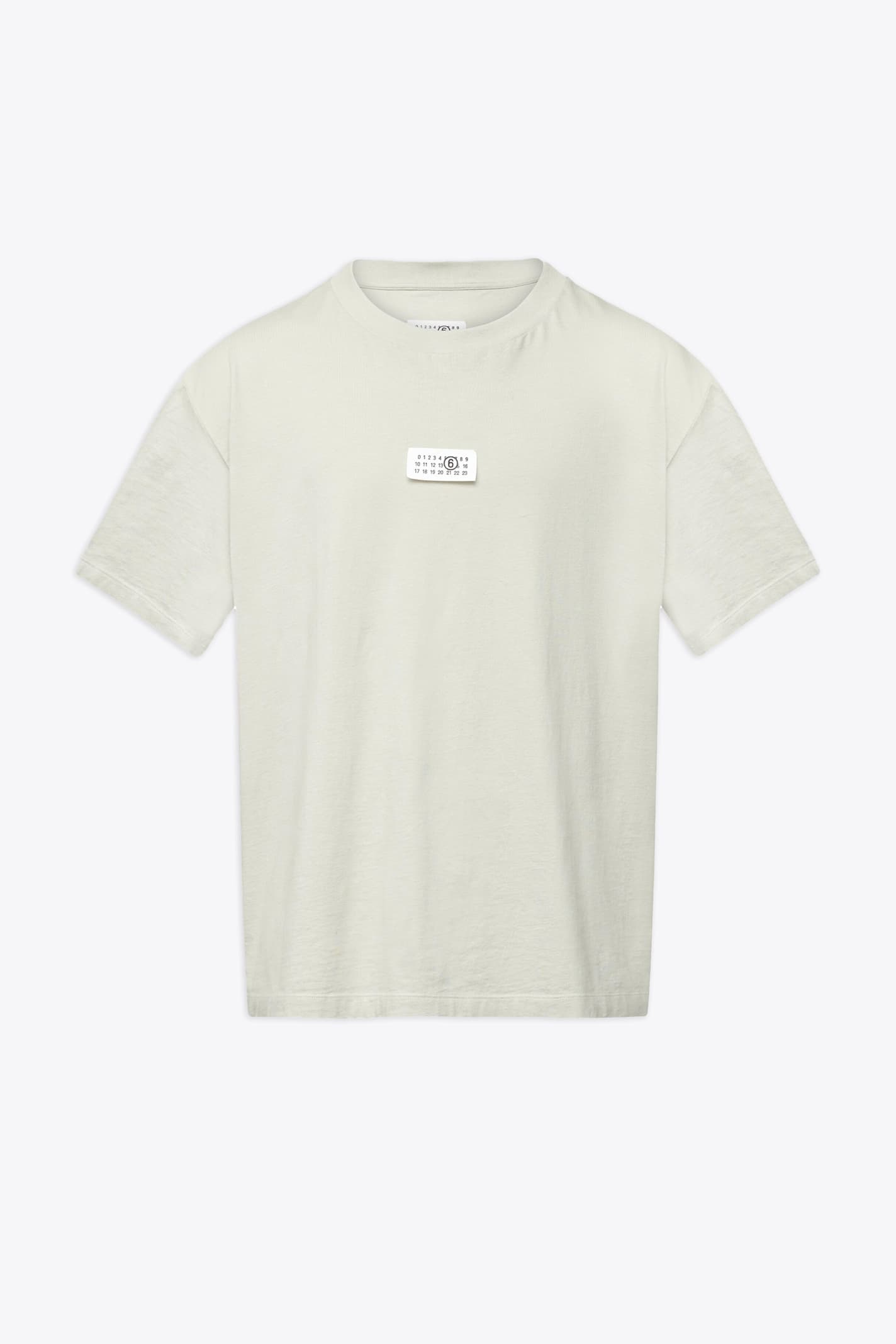 Mm6 Maison Margiela Numeric Signature Cotton T-shirt In Verde