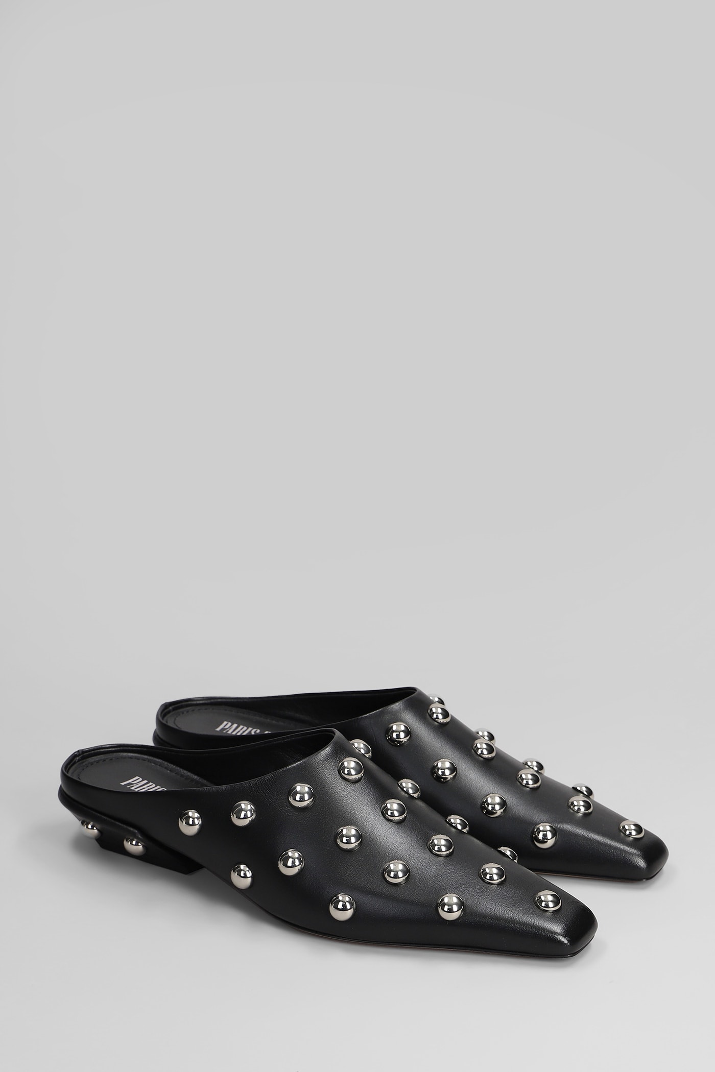 Paris Texas Studded Pointed Toe Mule In Black