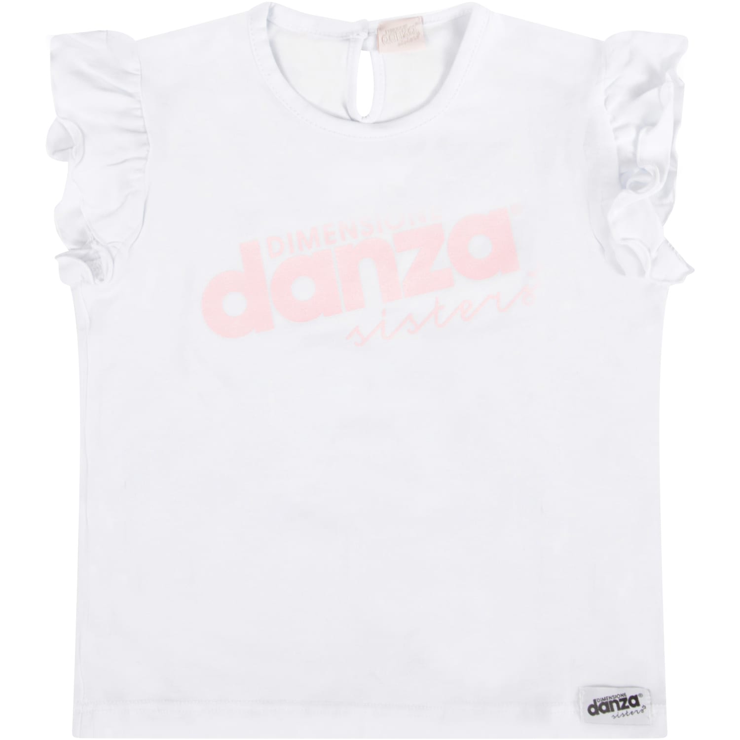 Dimensione Danza White T-shirt With Logo For Baby Girl