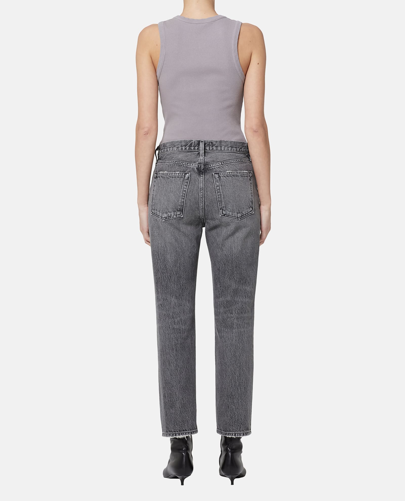 Shop Agolde Valen Spirit Denim Pants In Grey