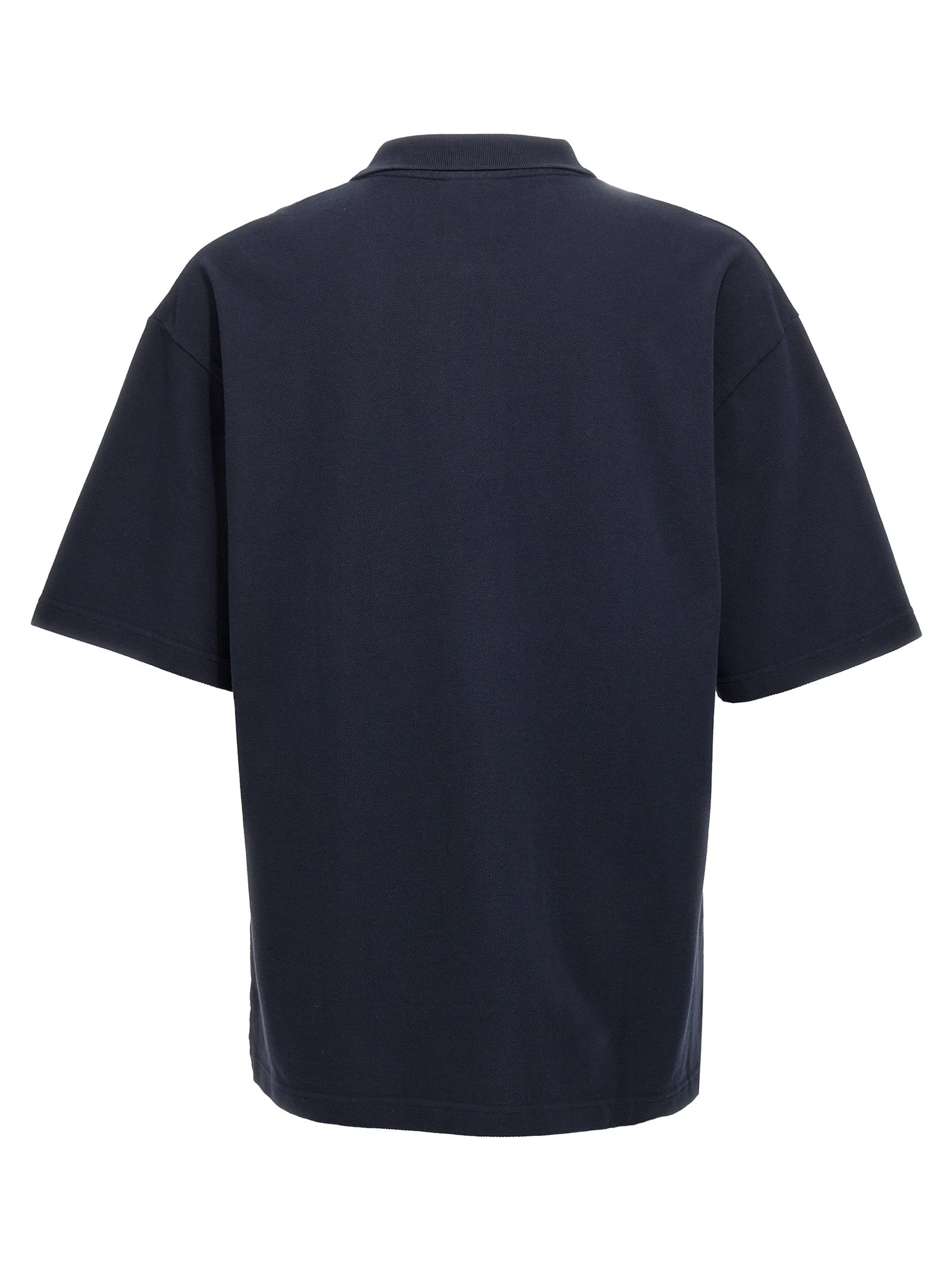 Shop Maison Kitsuné Bold Fox Head Polo Shirt In Blue