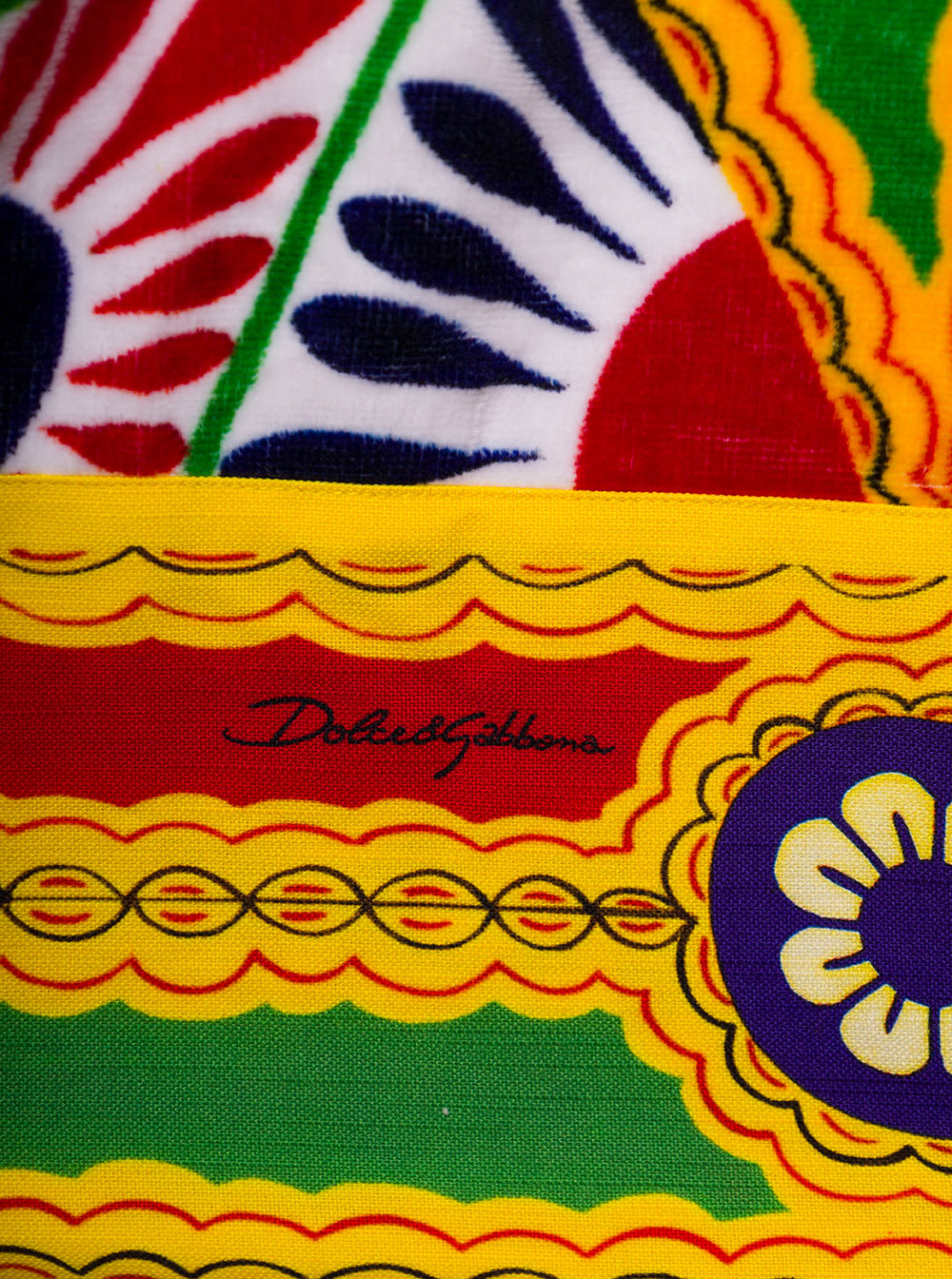 Dolce & Gabbana Graphic-print Long Sleeve Bathrobe In Multicolor