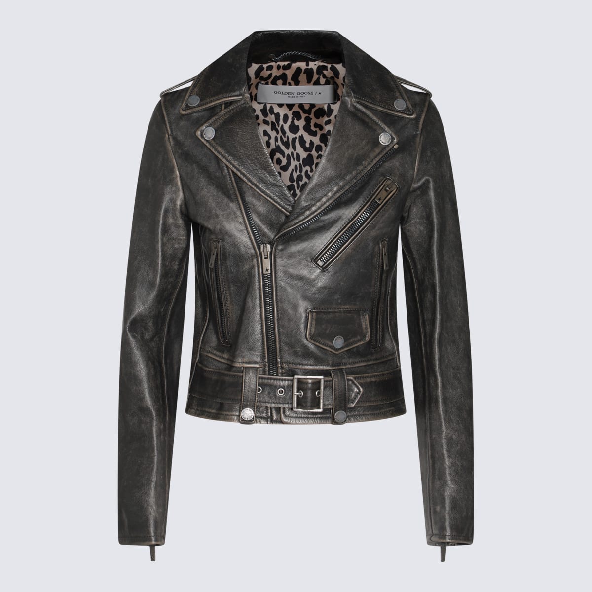 Shop Golden Goose Black Leather Jackets