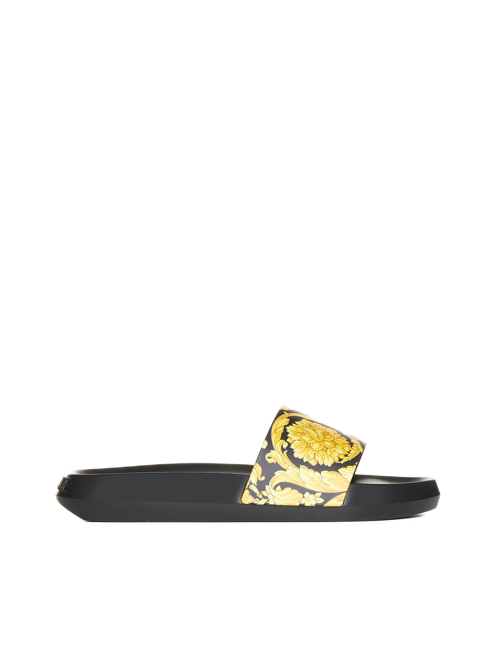 Shop Versace Shoes In Black Gold