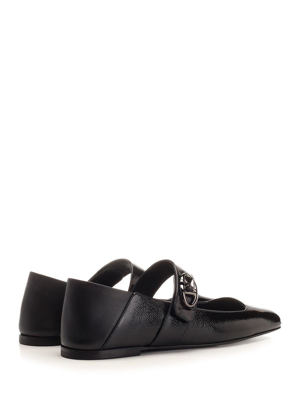 Shop Valentino Ballerina Mary-jane In Black