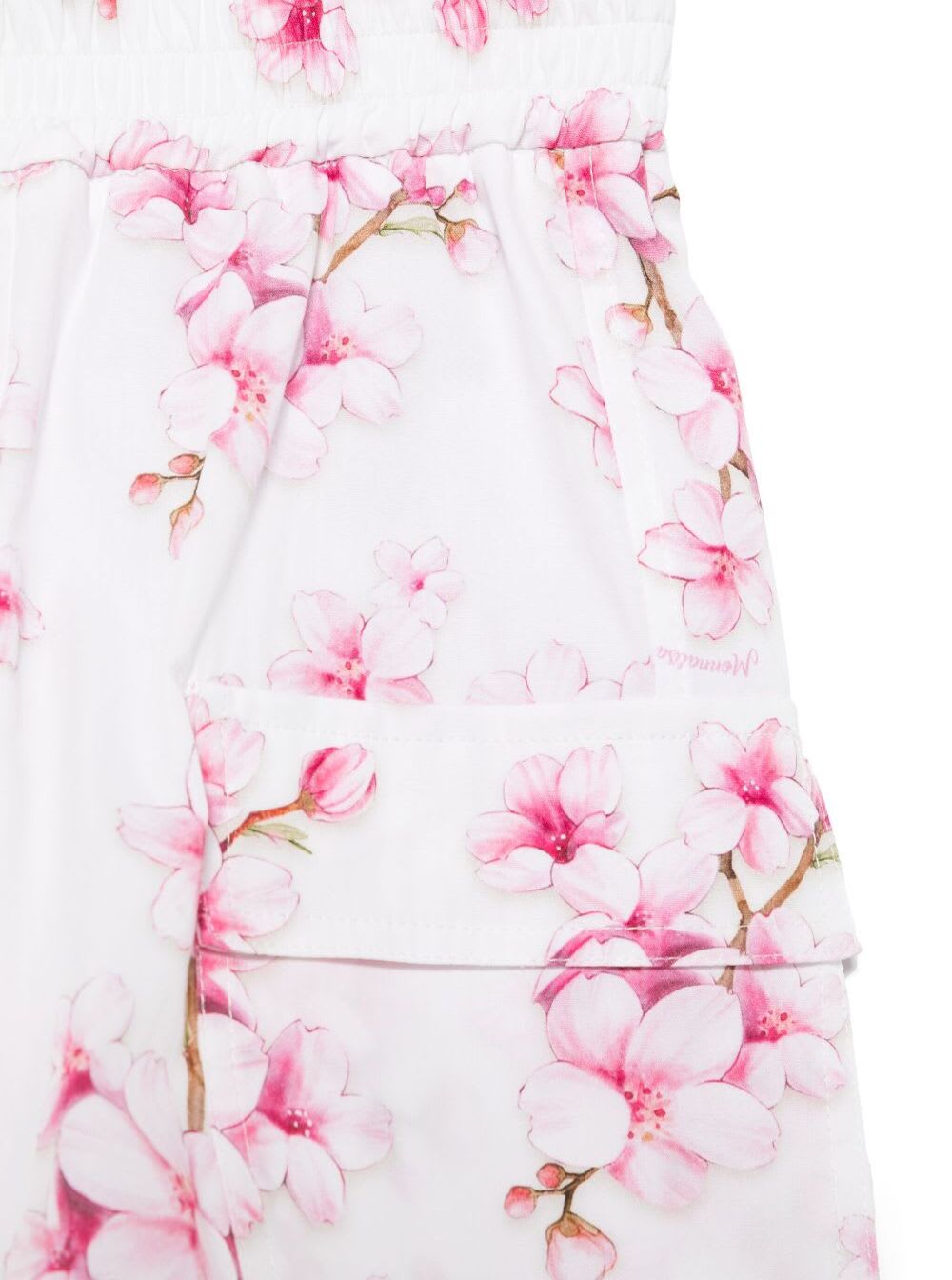 Monnalisa Shorts Con Tasche Popelin Popeline Fiori Di Pesco In Multicolor