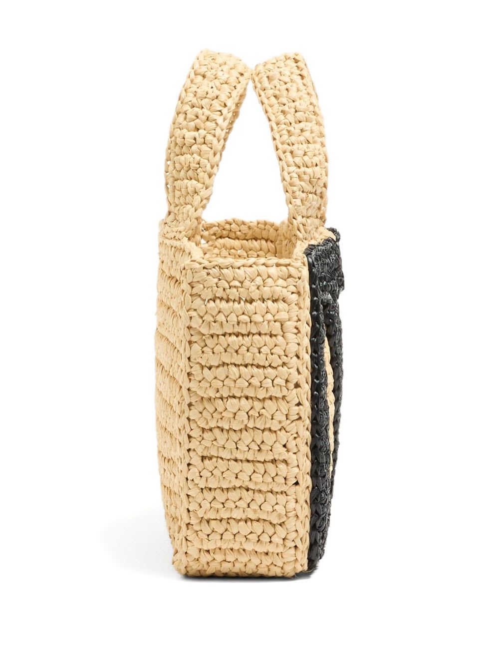 Valentino Garavani Small Tote Viva Superstar Crochet Rafia In Neutral