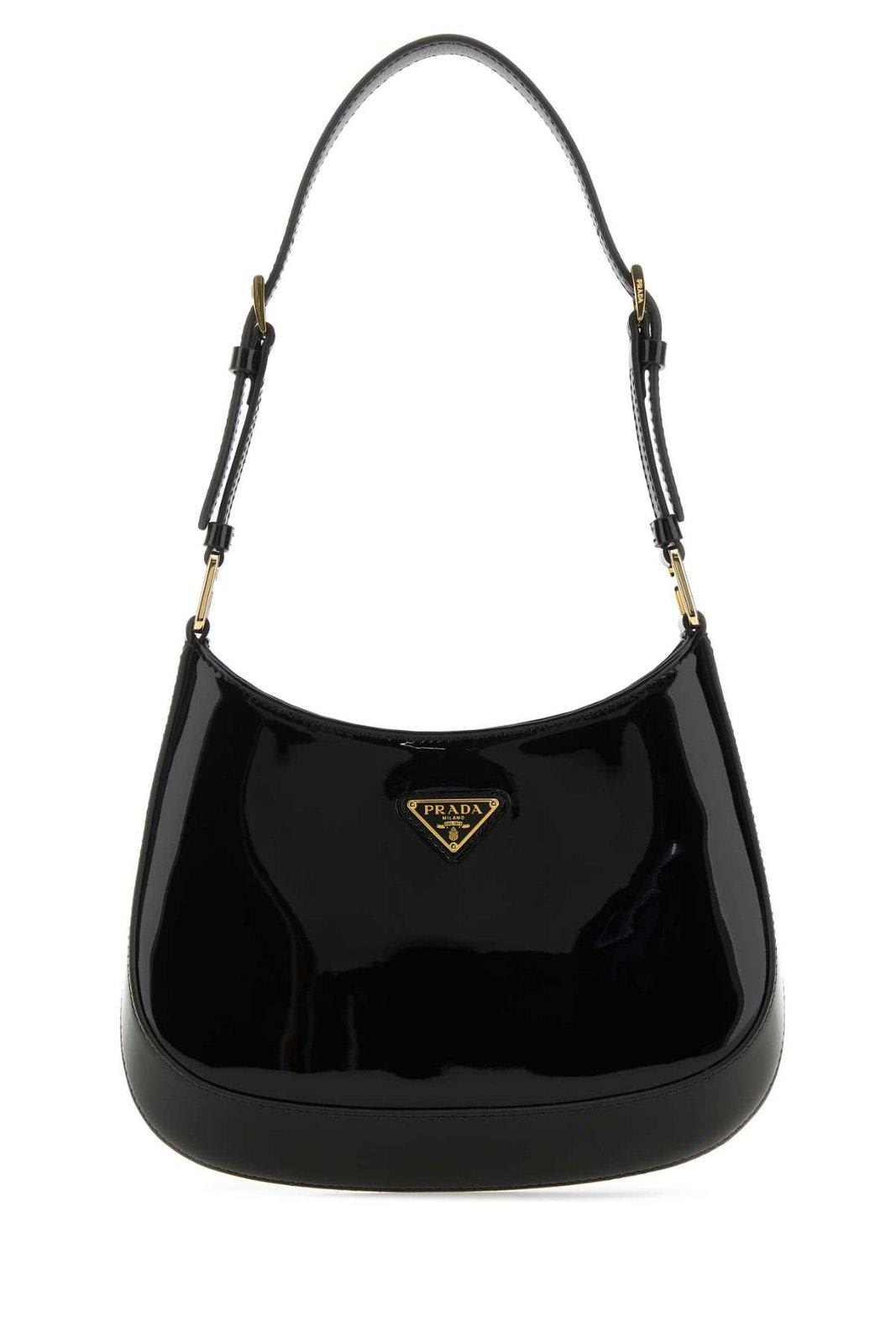 Shop Prada Cleo Triangle-logo Handbag In Nero