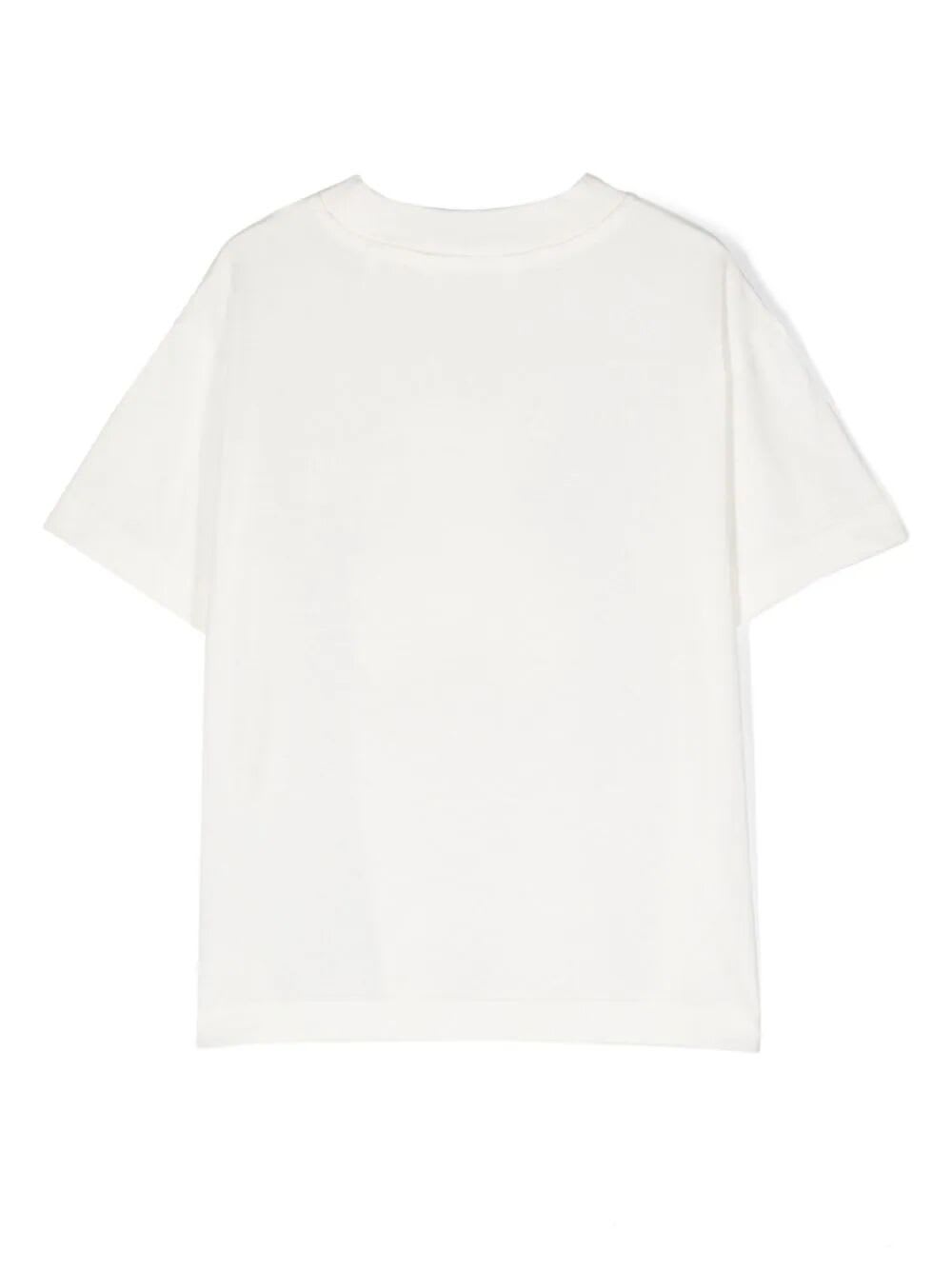 Shop Palm Angels Pa Bear Angel Reg.t-shirt In Off White