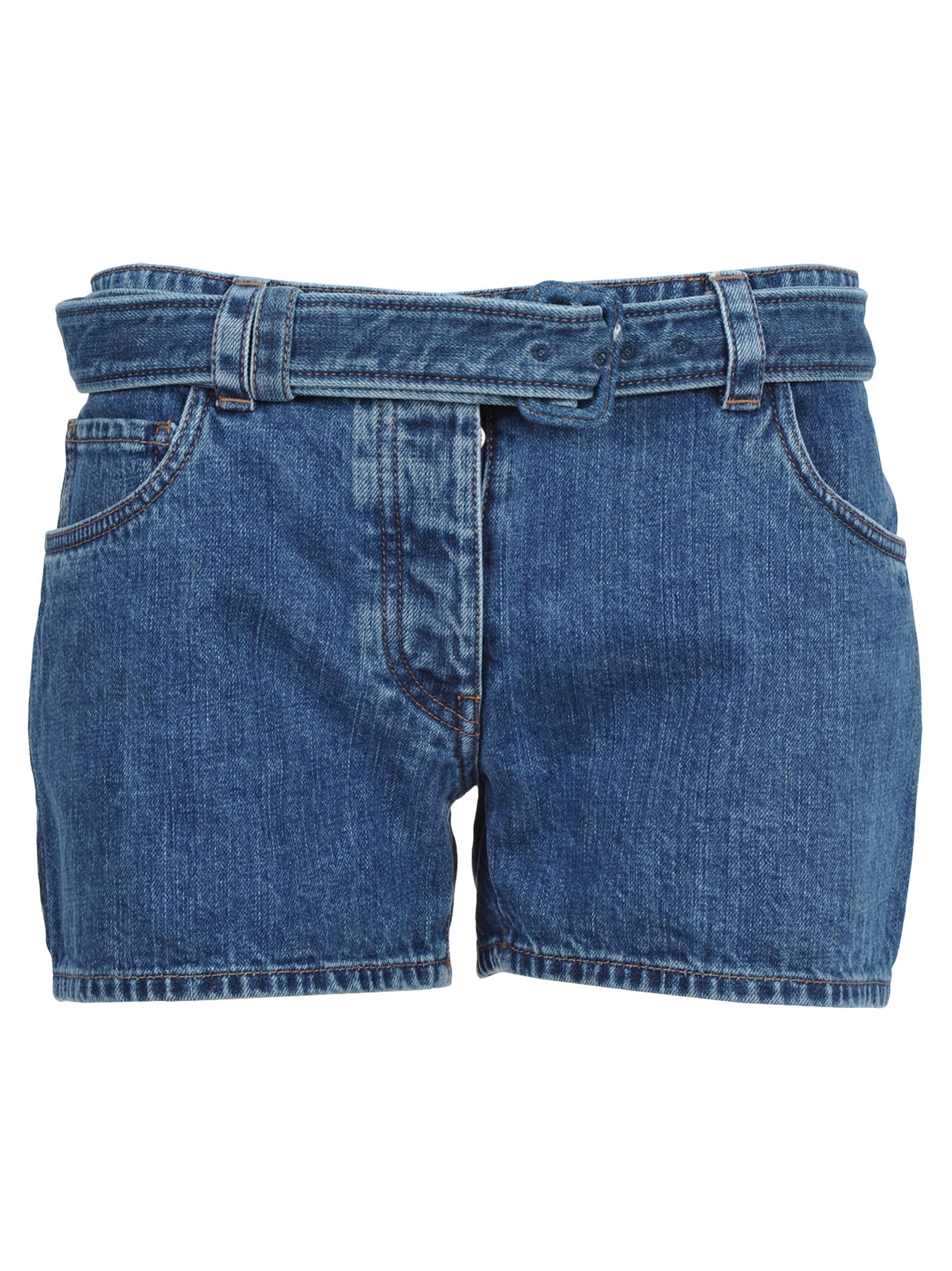 Prada Prada Prada Denim Shorts - BLUE - 10816070 | italist