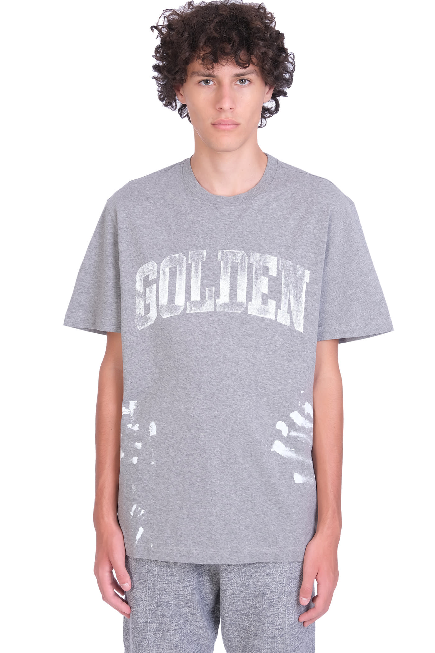 Golden Goose Golden T-shirt In Grey Cotton