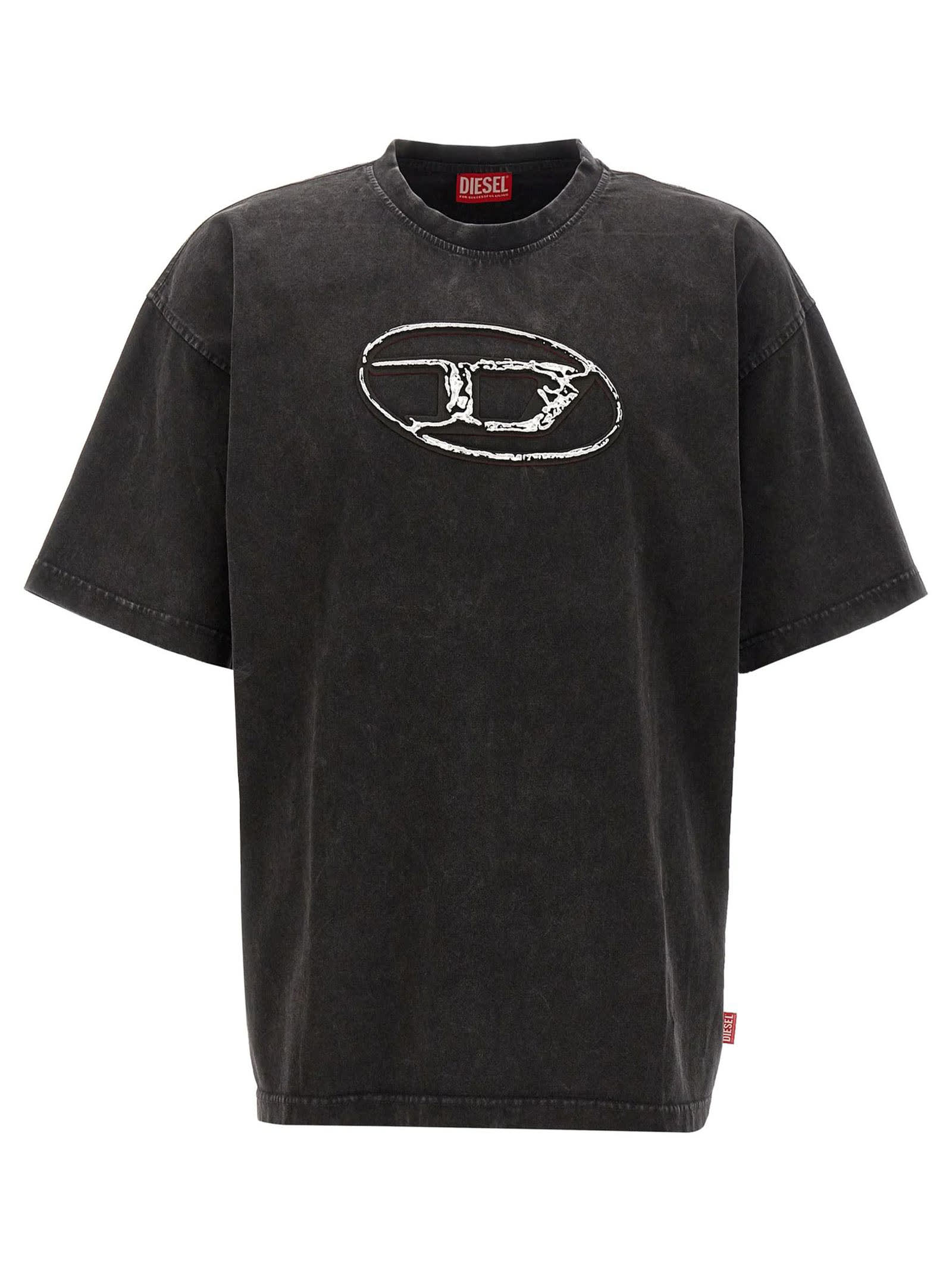 Shop Diesel T-shirts And Polos Black