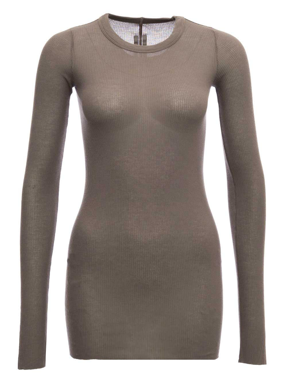 Rick Owens Viscose And Silk Taupe Colored Sweater