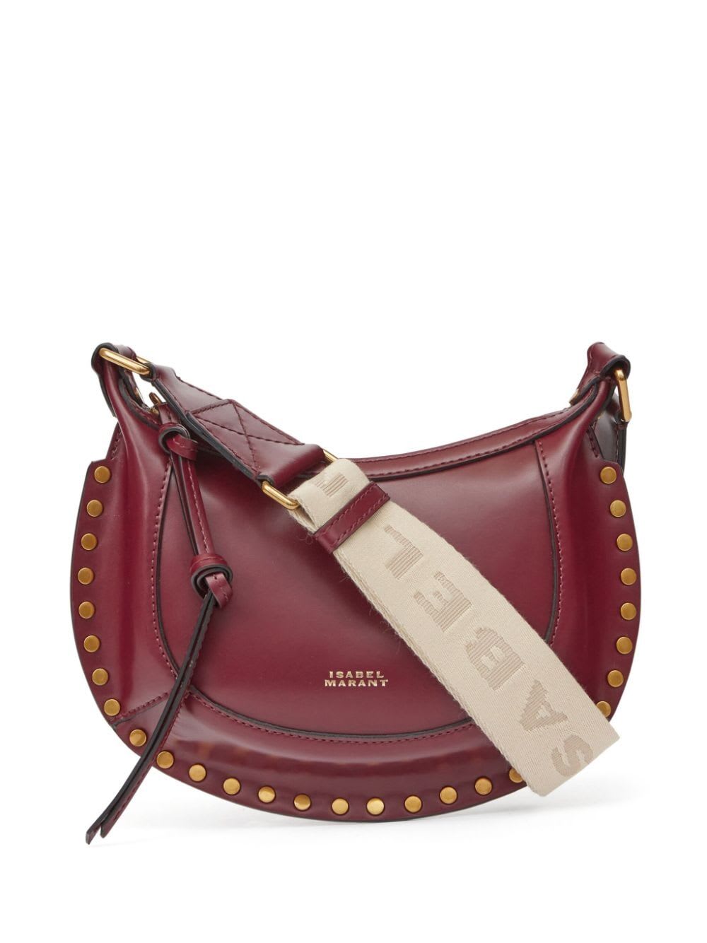 Shop Marant Etoile Mini Moon Crossbody Bag In By Burgundy