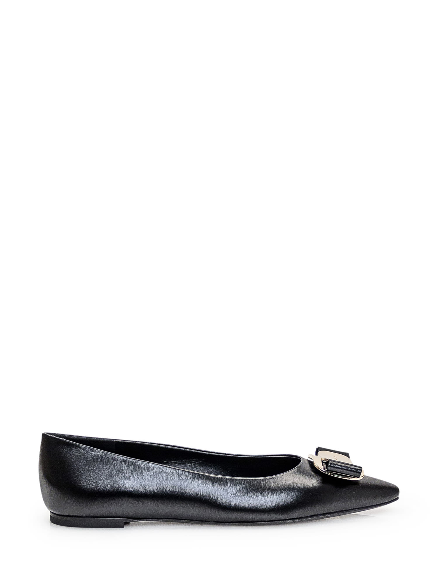 Shop Ferragamo Zea Ballet In Black