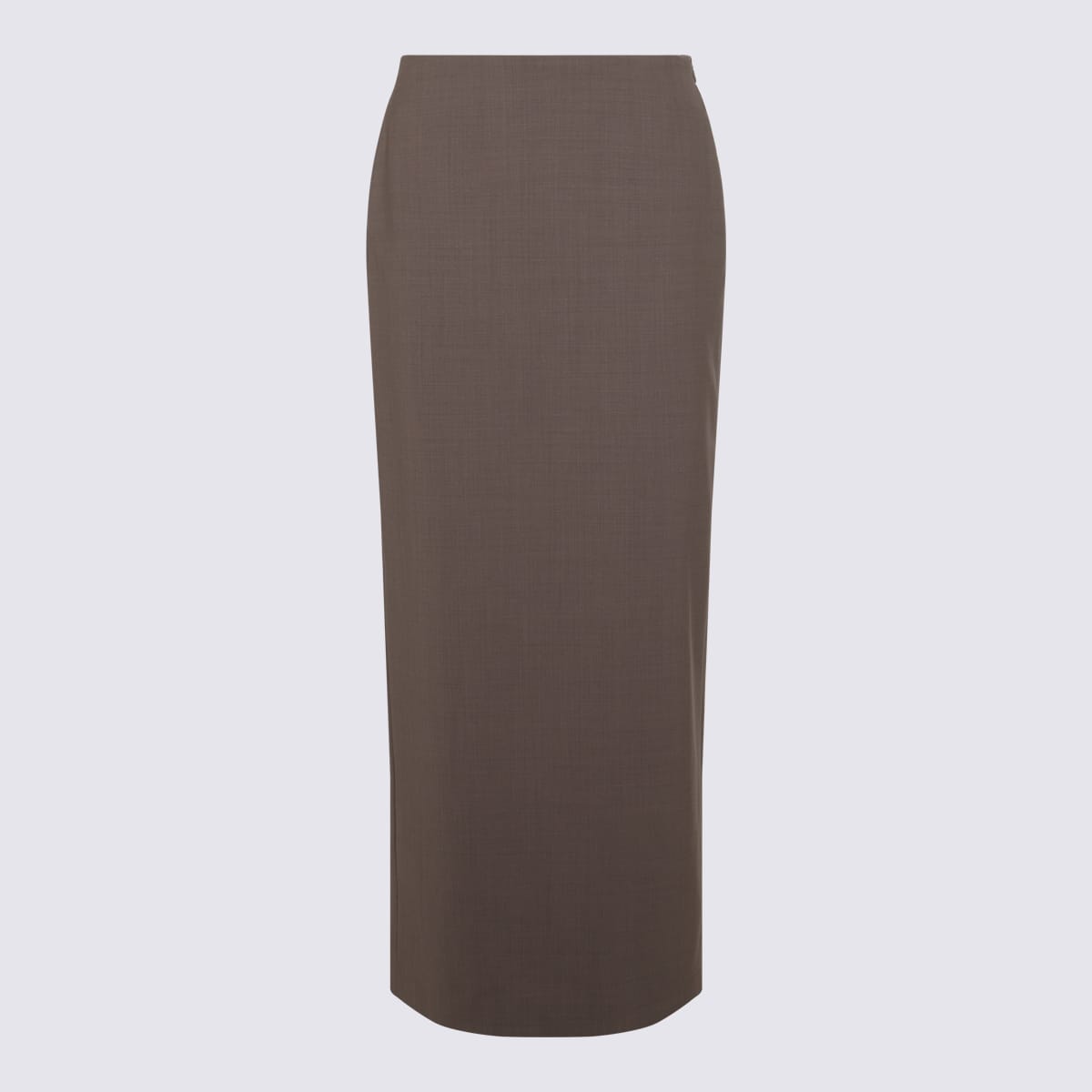 Brunello Cucinelli Brown Wool Skirt In Brown