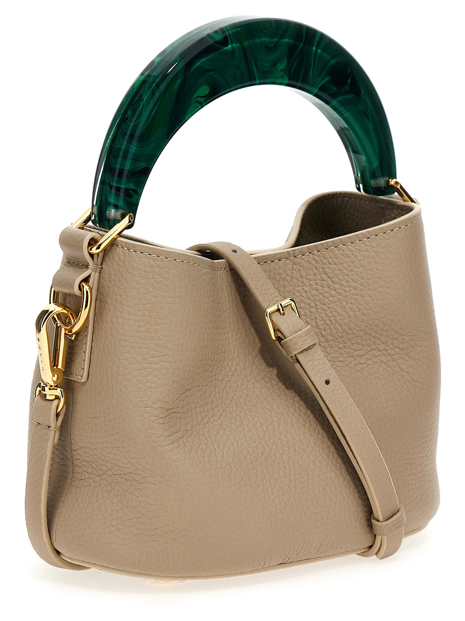 Venice Mini Bucket Bag in light brown leather