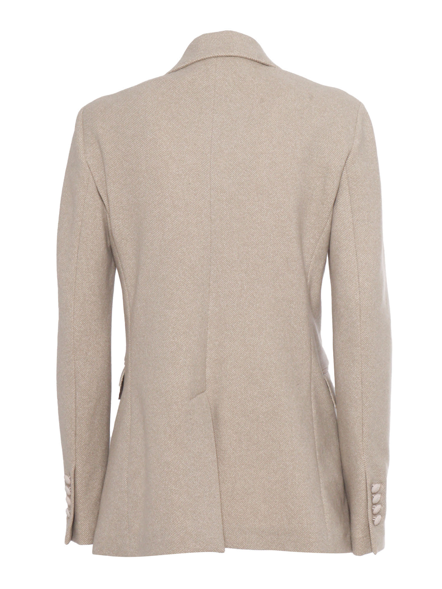 Shop Circolo 1901 Double Breasted Jacket In Beige