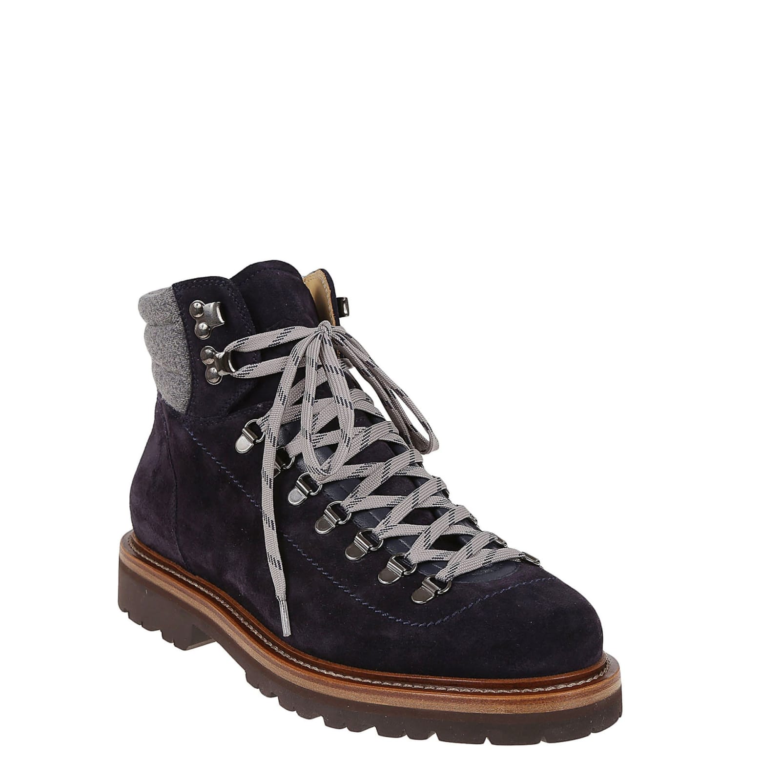 Shop Brunello Cucinelli Leather Boots In Blue