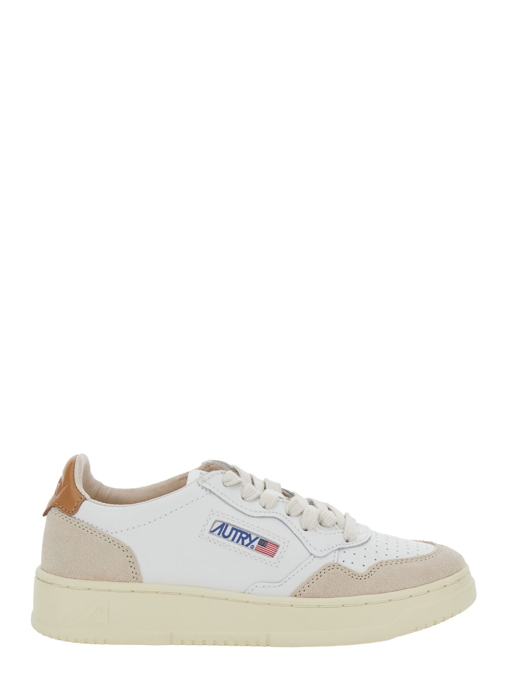 Autry Medalist Low Leat Suede Wht Brnsug Sneakers In Multi