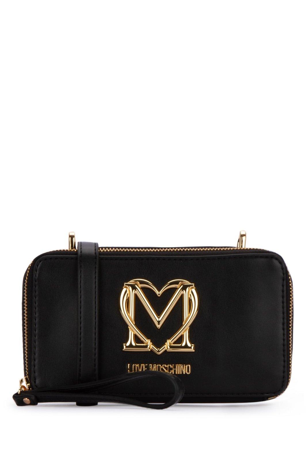 Love Moschino Logo-plaque Zip Around Crossbody Bag