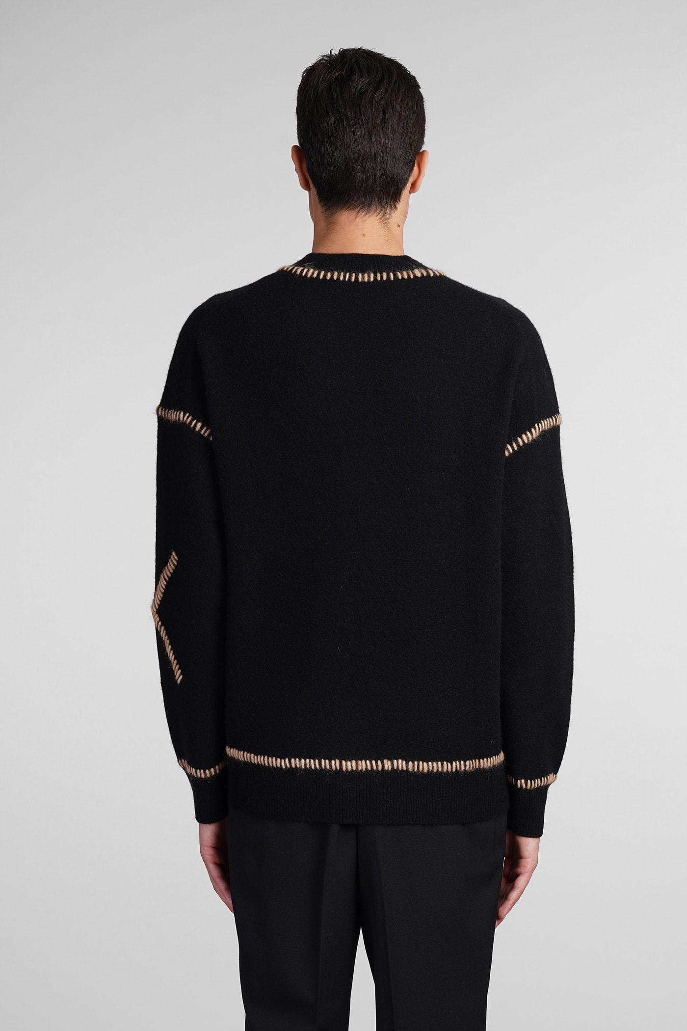 Shop Ballantyne Knitwear In Black Wool