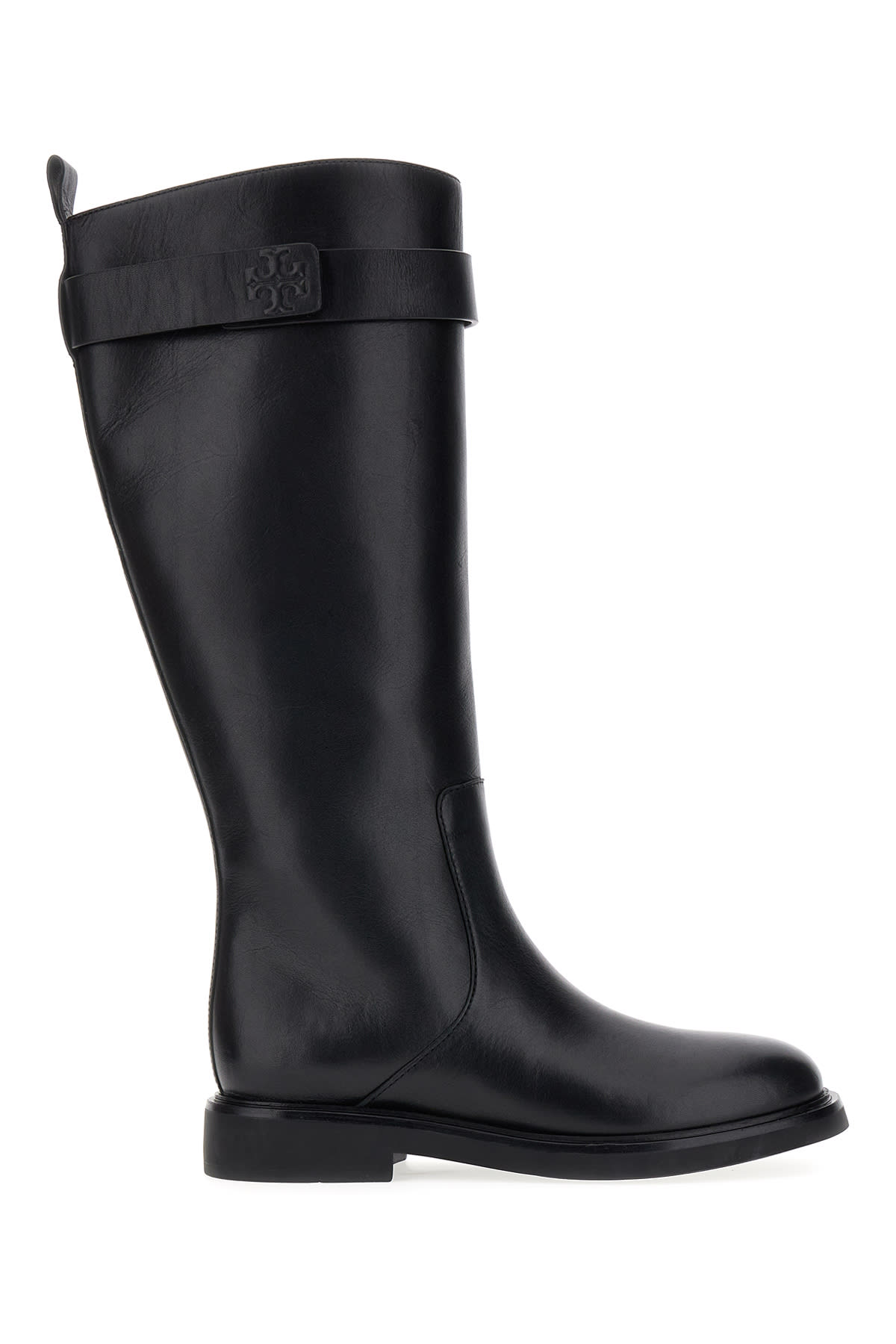 Shop Tory Burch Black Leather Boots In 006