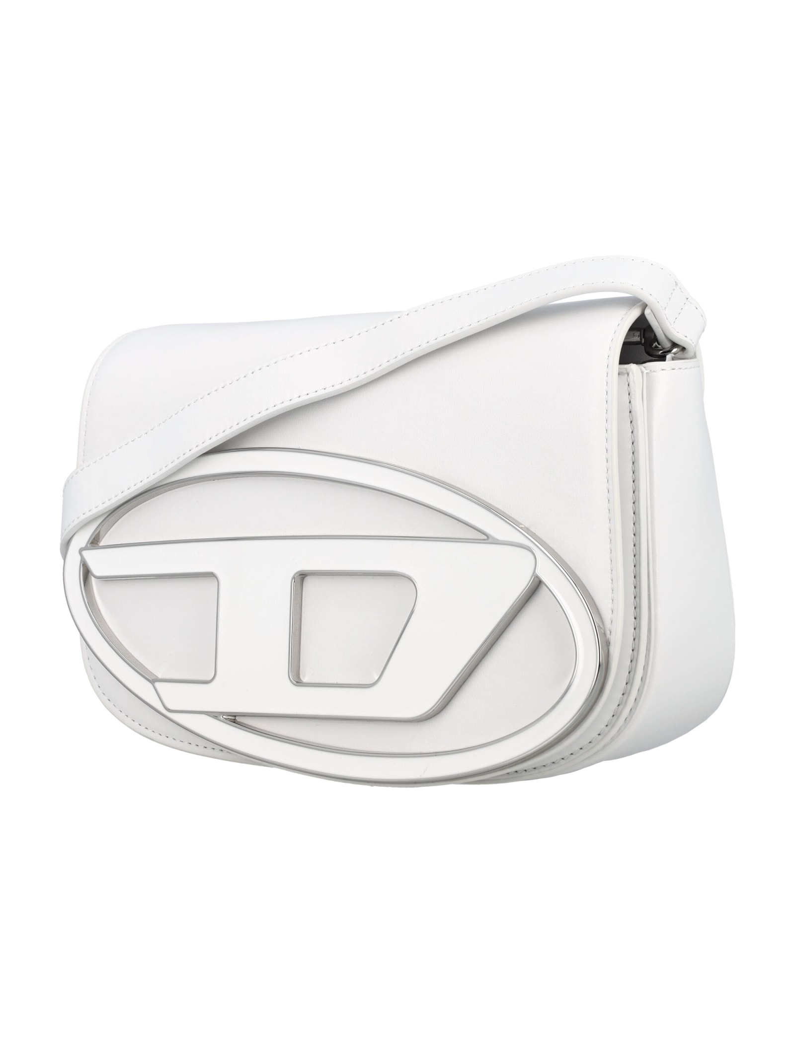 Diesel Women White 1dr M Shoulder Bag, Onesize Luxury Shoulder Bags For Women Darveys In White