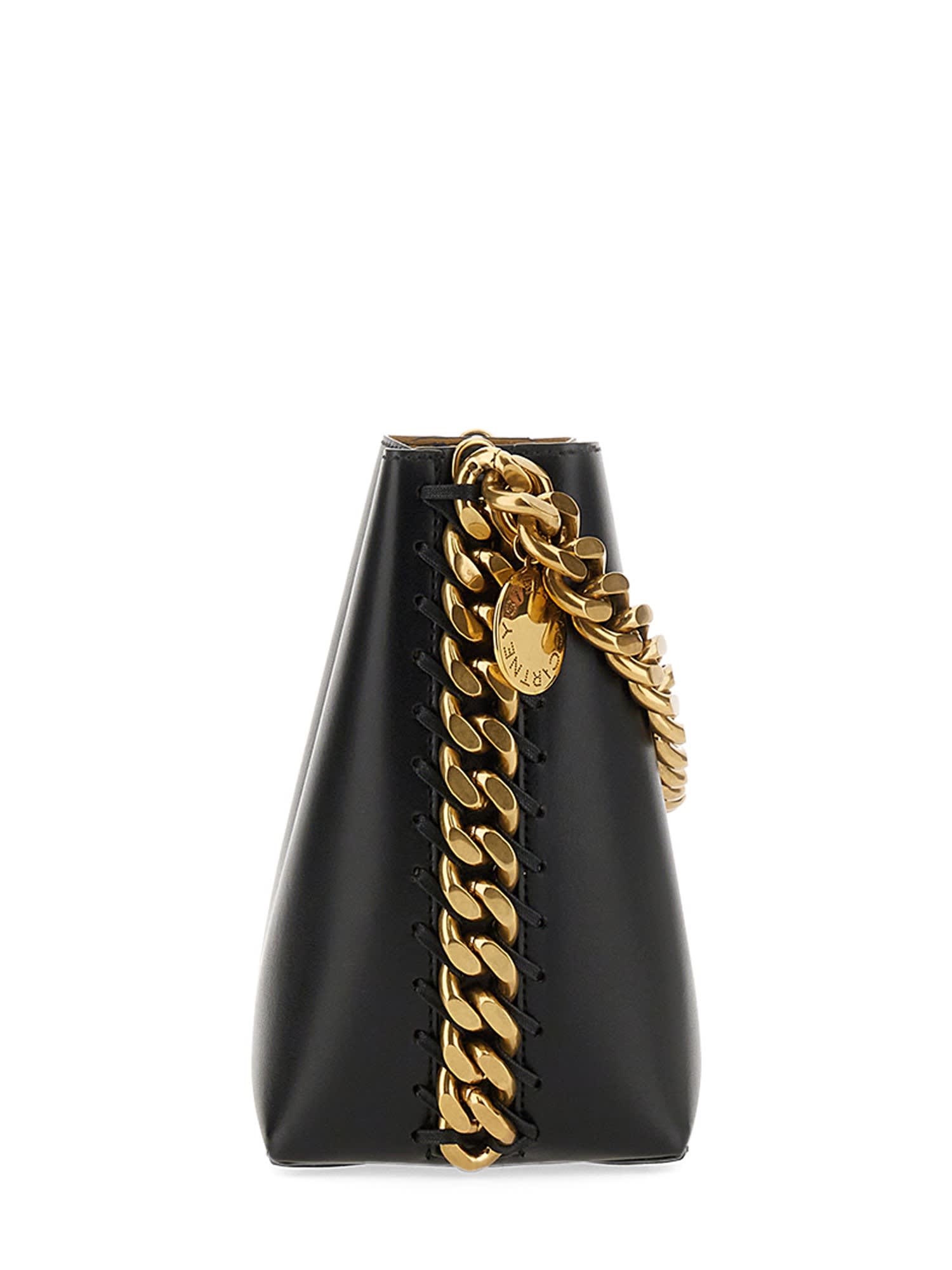 Stella Mccartney Frayme Bucket Bag In Black